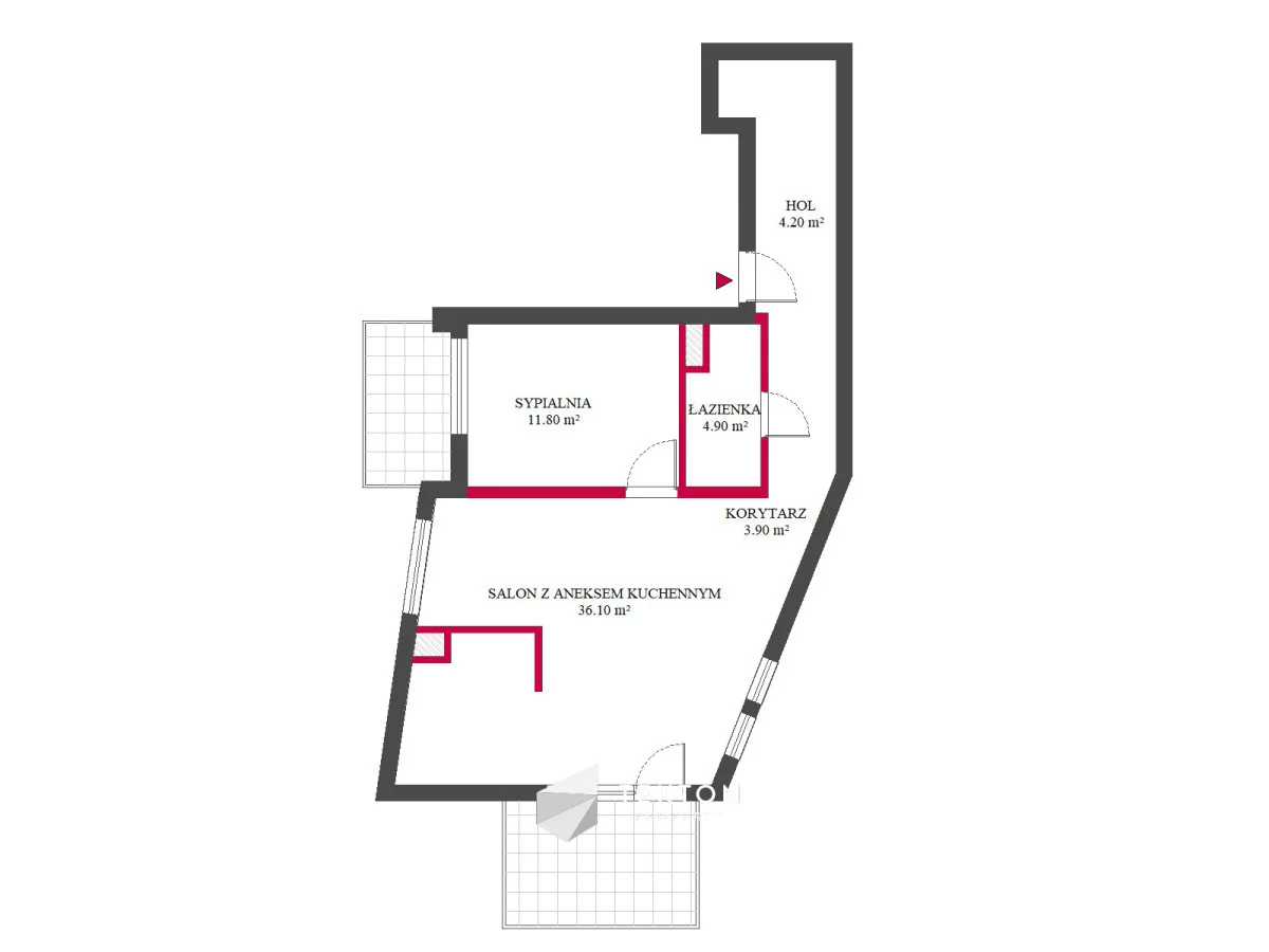 3 pokoje, mieszkanie 61,10 m², piętro 1, oferta nr , TC296517, Poznań, Winiary, Winiary, Piątkowska