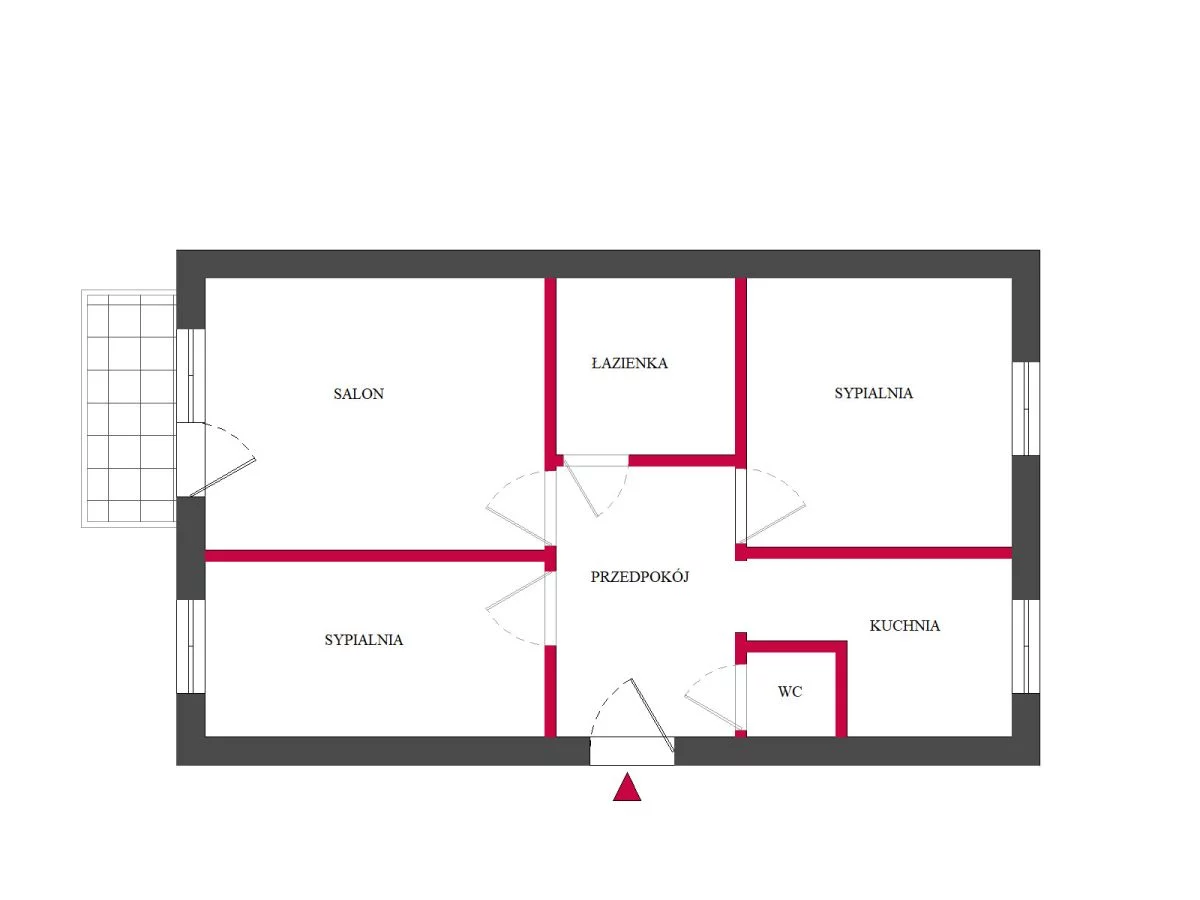 3 pokoje, mieszkanie 57,40 m², piętro 1, oferta nr , TC350148, Opole, Zaodrze, Prószkowska