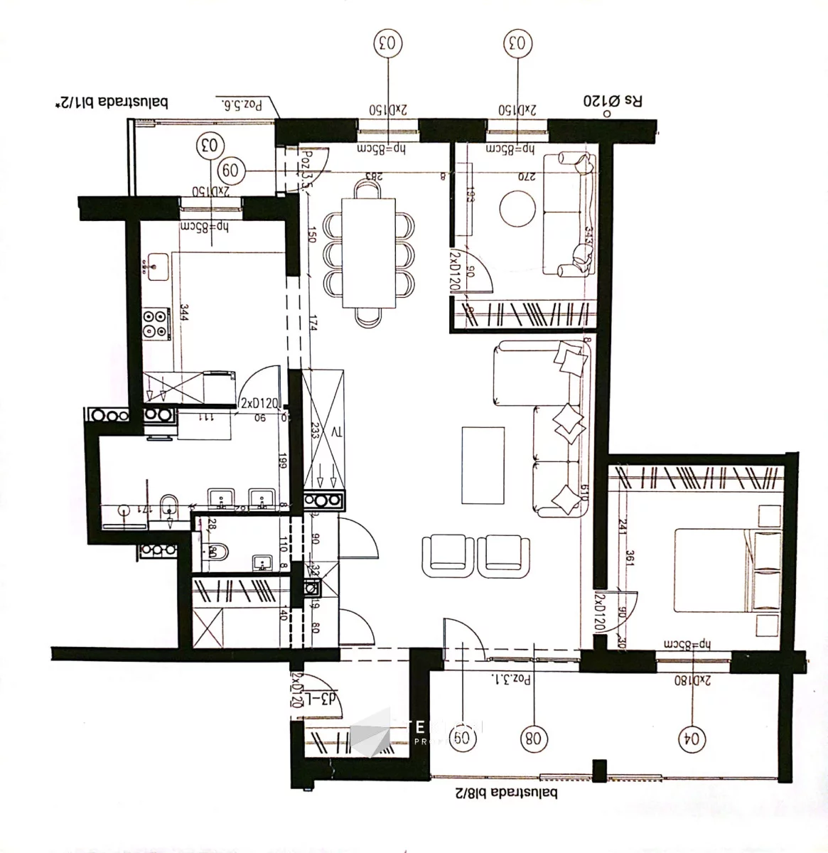 3 pokoje, mieszkanie 90,00 m², piętro 2, oferta nr , TC109863, Iława, Tadeusza Kościuszki