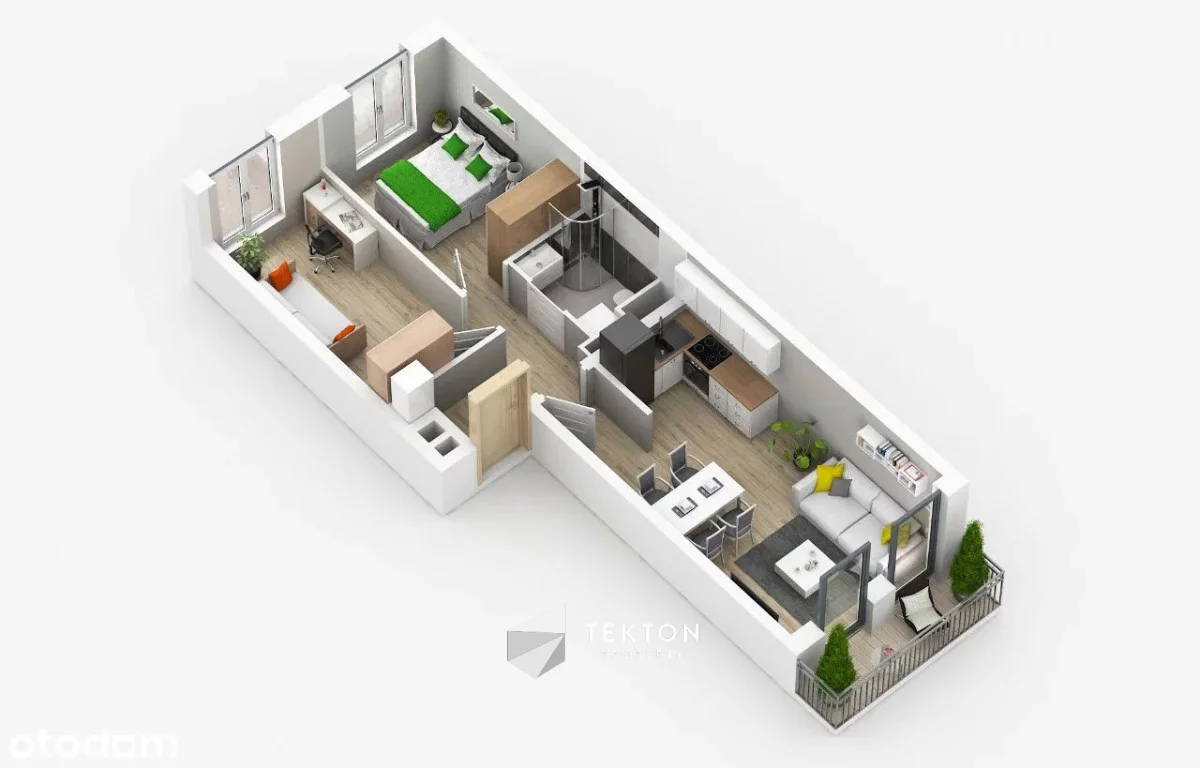 3 pokoje, mieszkanie 42,17 m², parter, oferta nr , TC342105, Czapury, Wiewiórcza