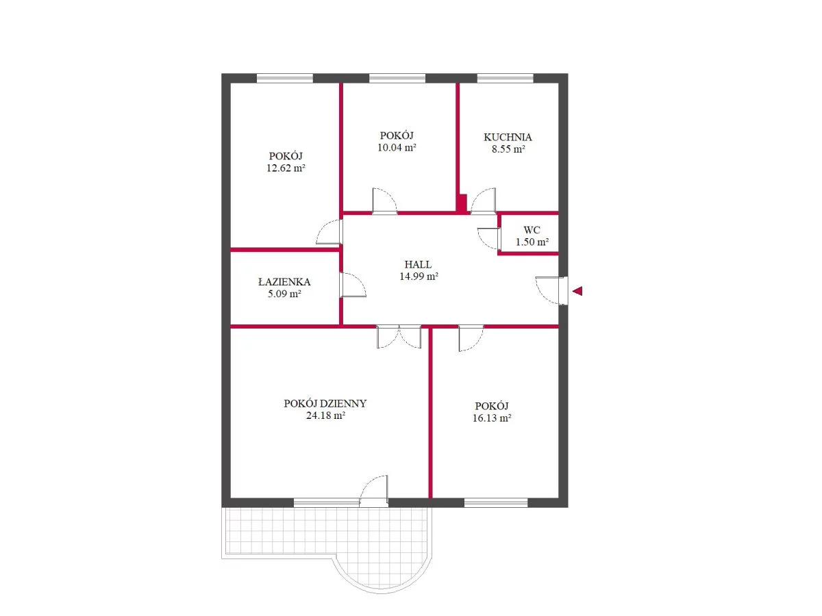 4 pokoje, mieszkanie 93,20 m², piętro 3, oferta nr , TC246413, Łódź, Widzew, Widzew, Aleksandra Tansmana