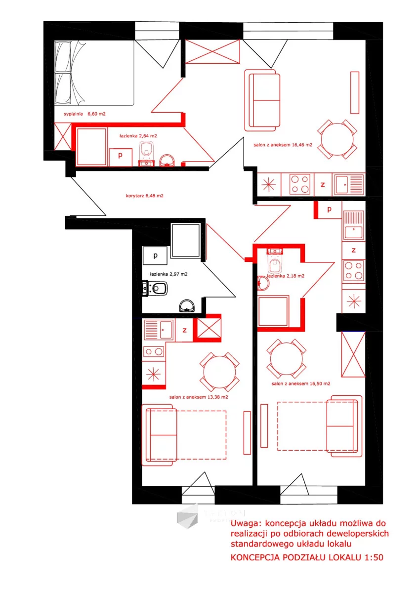4 pokoje, mieszkanie 69,79 m², piętro 3, oferta nr , TC160809, Poznań, Św. Łazarz, Łazarz, Kanałowa