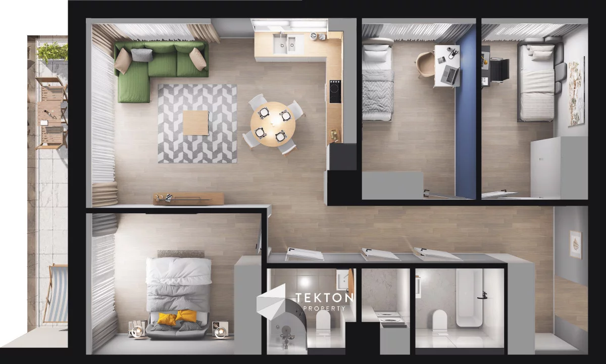 4 pokoje, apartament 85,33 m², piętro 1, oferta nr , TC903221, Gdynia, Chwarzno-Wiczlino, Chwarzno-Wiczlino, Tęczowa