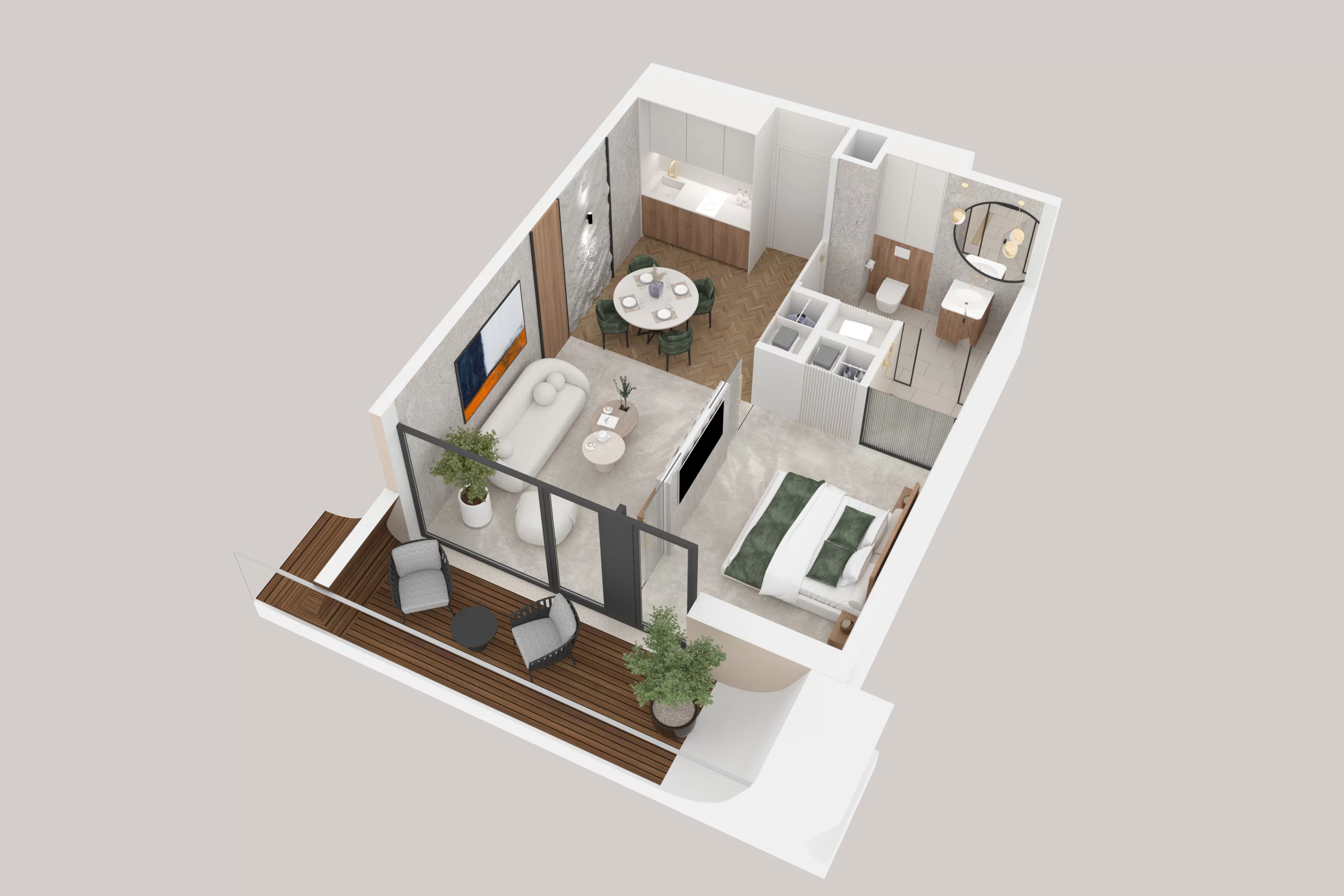 2 pokoje, apartament 38,62 m², piętro 1, oferta nr 101, Aston Vue, Sianożęty, ul. Plażowa 12/Ustronie Morskie