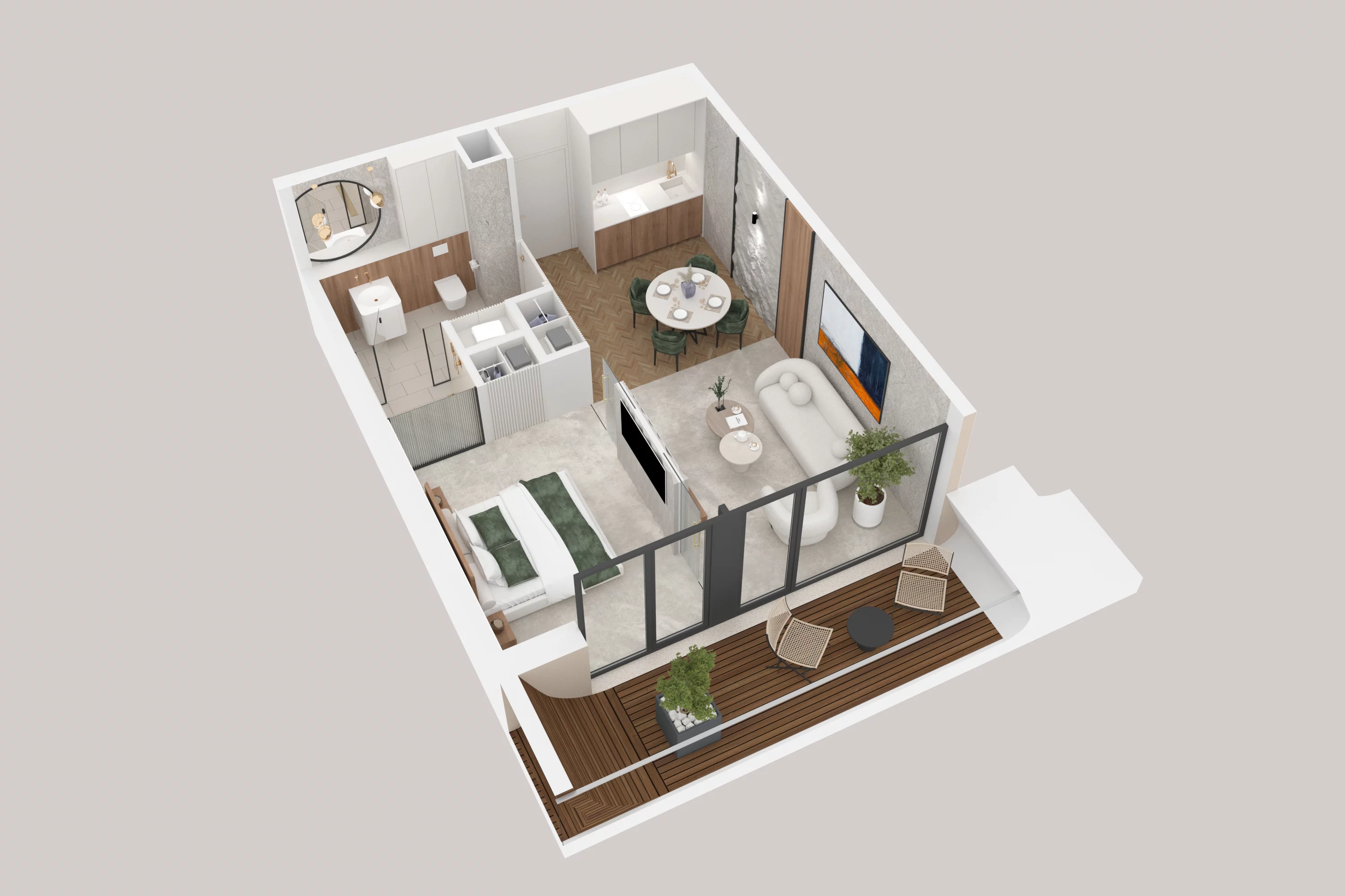 2 pokoje, apartament 39,23 m², piętro 1, oferta nr 104, Aston Vue, Sianożęty, ul. Plażowa 12/Ustronie Morskie