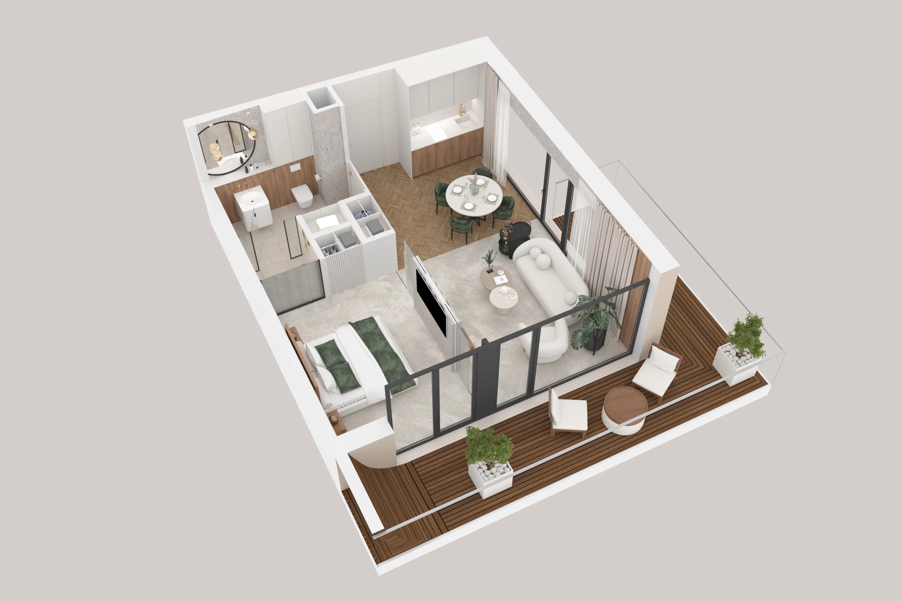 2 pokoje, apartament 41,86 m², piętro 1, oferta nr 120, Aston Vue, Sianożęty, ul. Plażowa 12/Ustronie Morskie