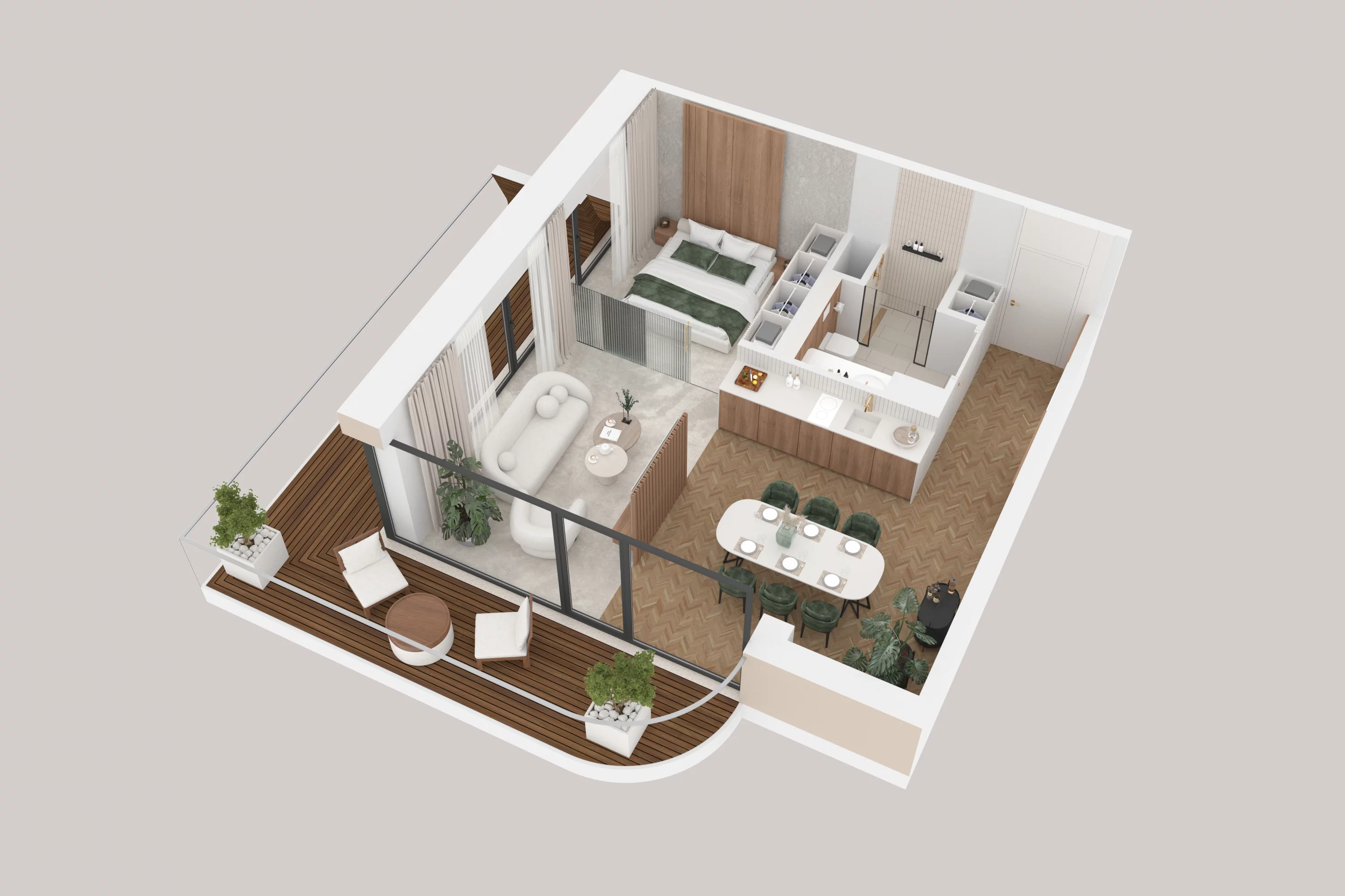2 pokoje, apartament 47,34 m², piętro 2, oferta nr 201, Aston Vue, Sianożęty, ul. Plażowa 12/Ustronie Morskie