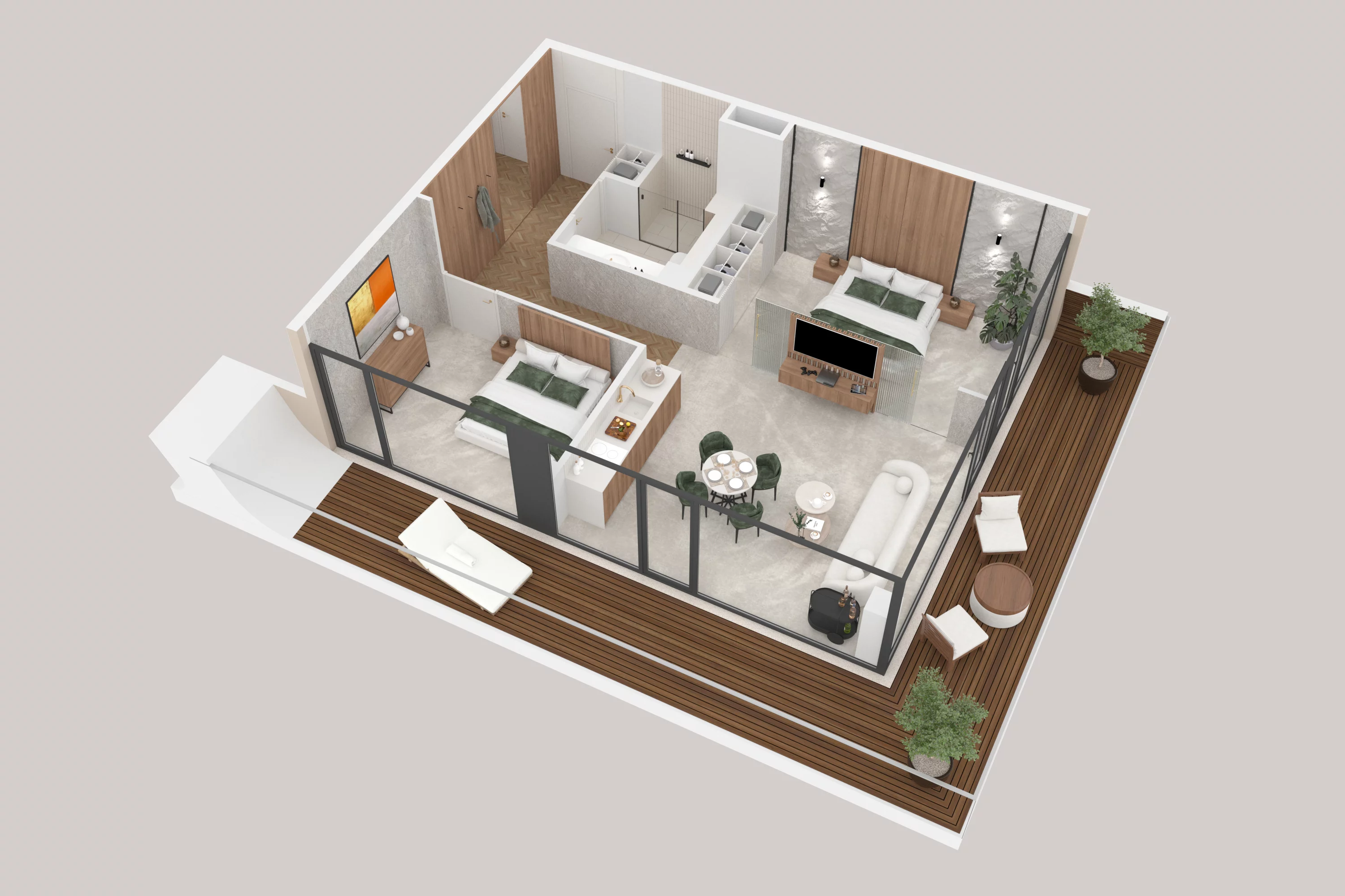 3 pokoje, apartament 58,87 m², piętro 2, oferta nr 202, Aston Vue, Sianożęty, ul. Plażowa 12/Ustronie Morskie