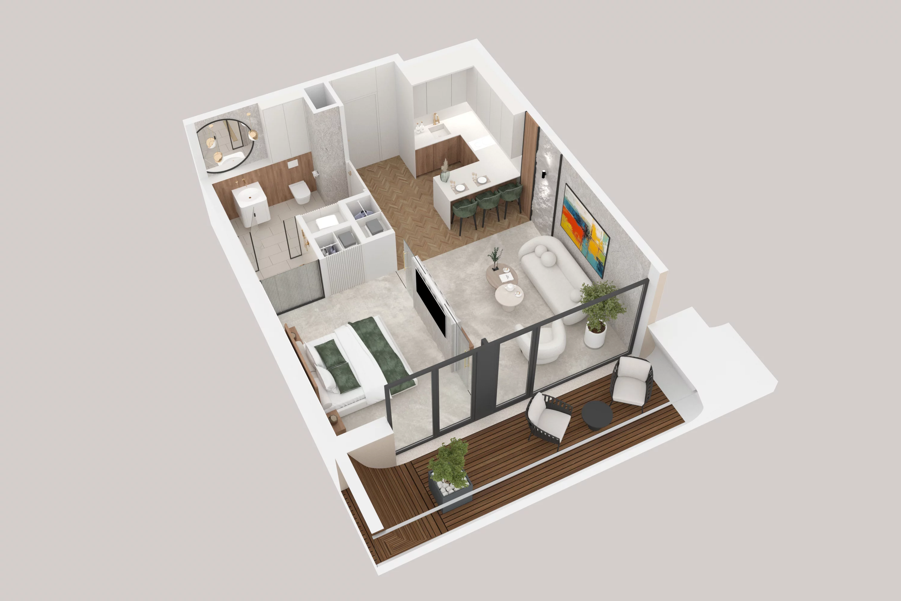2 pokoje, apartament 41,58 m², piętro 2, oferta nr 204, Aston Vue, Sianożęty, ul. Plażowa 12/Ustronie Morskie