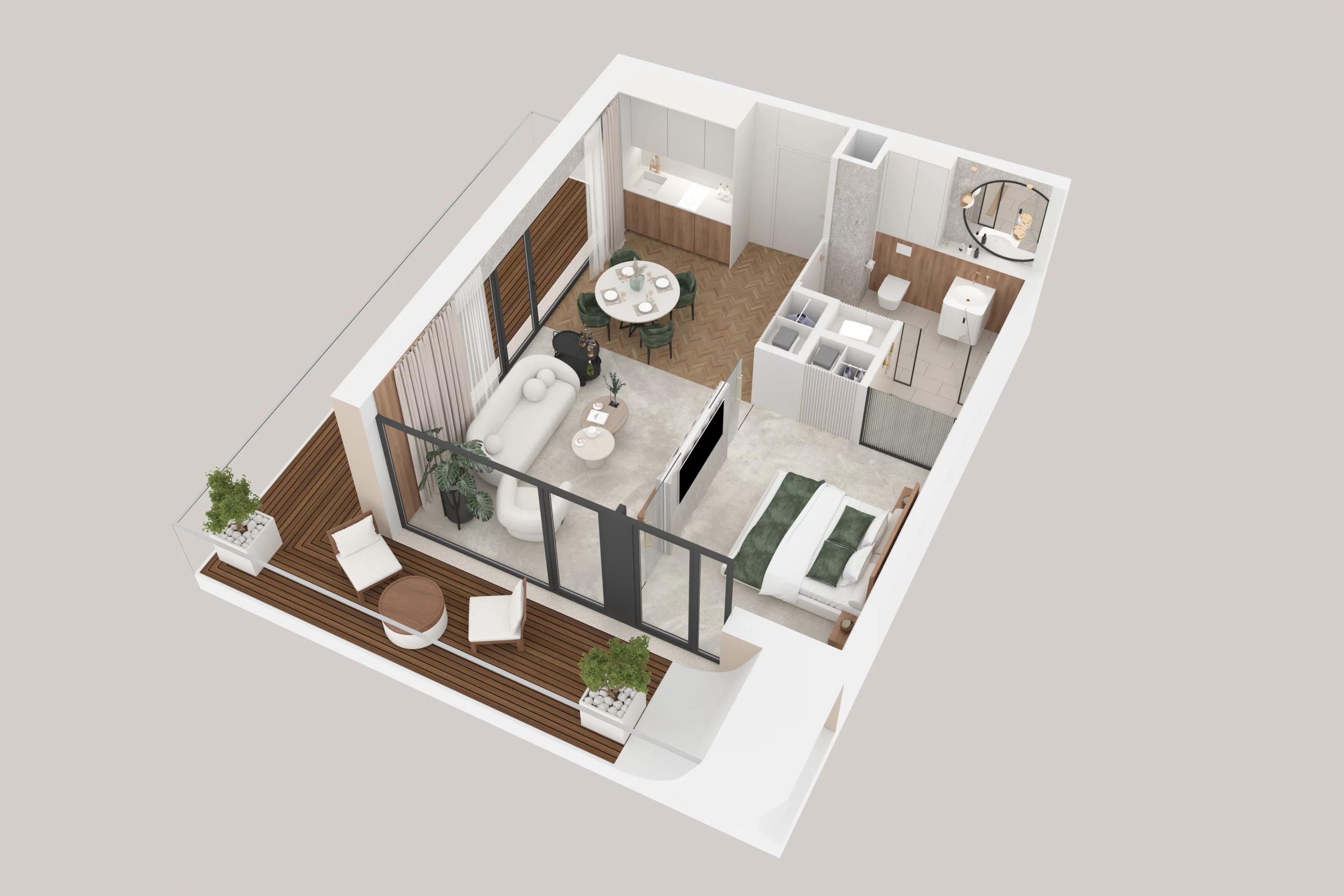 2 pokoje, apartament 41,82 m², piętro 2, oferta nr 225, Aston Vue, Sianożęty, ul. Plażowa 12/Ustronie Morskie