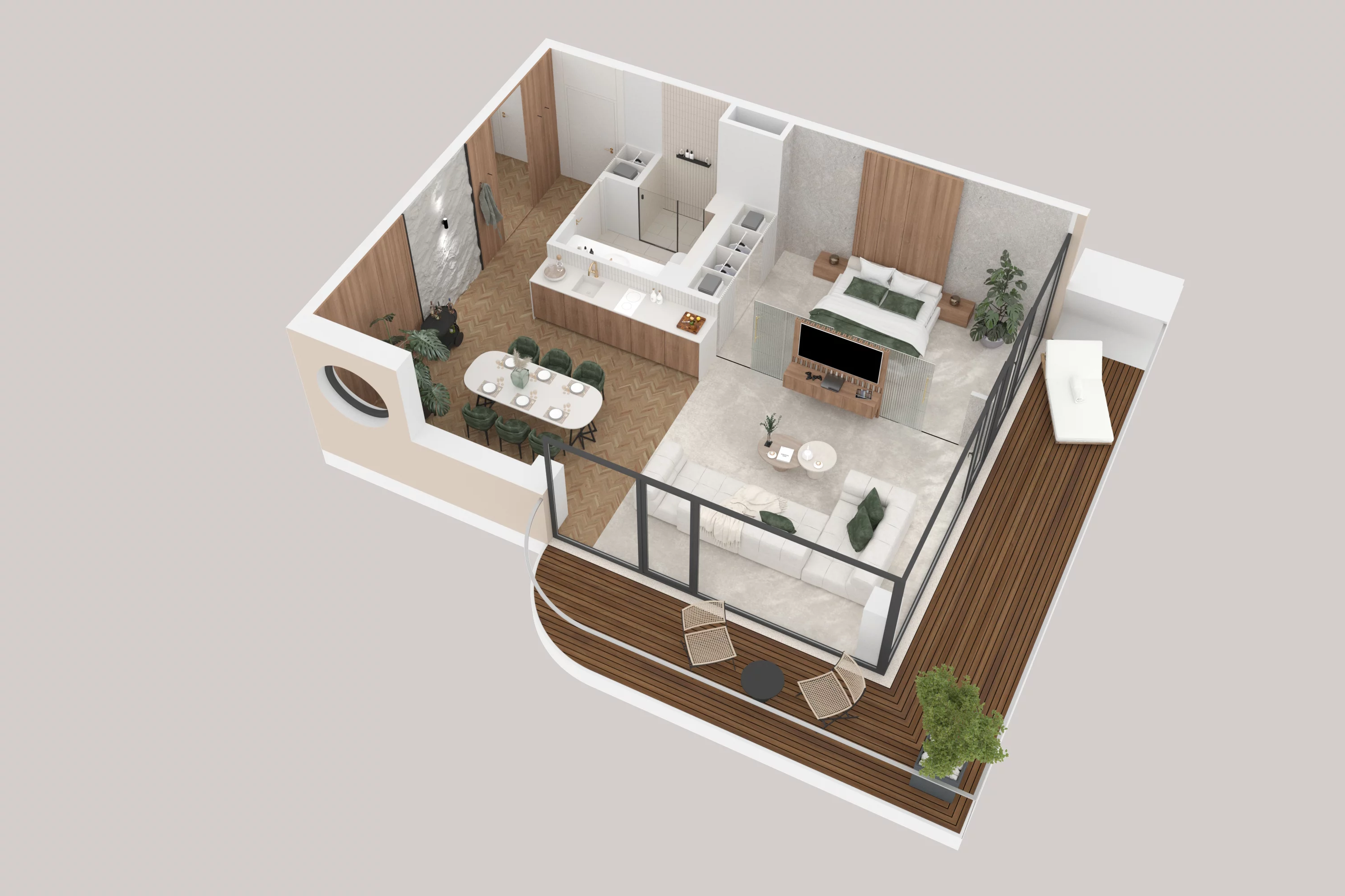 2 pokoje, apartament 58,33 m², piętro 3, oferta nr 302, Aston Vue, Sianożęty, ul. Plażowa 12/Ustronie Morskie
