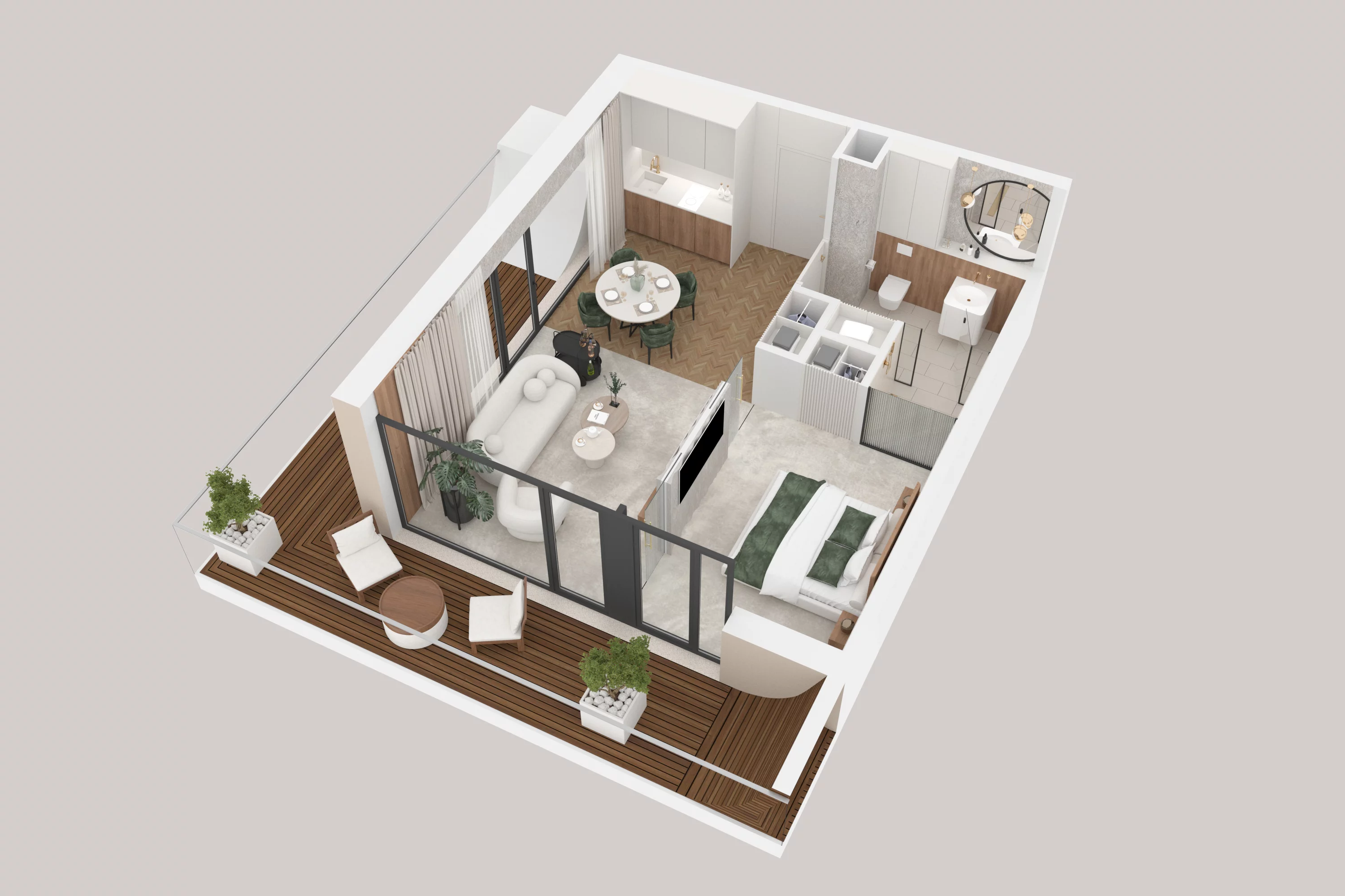 2 pokoje, apartament 41,82 m², piętro 3, oferta nr 325, Aston Vue, Sianożęty, ul. Plażowa 12/Ustronie Morskie
