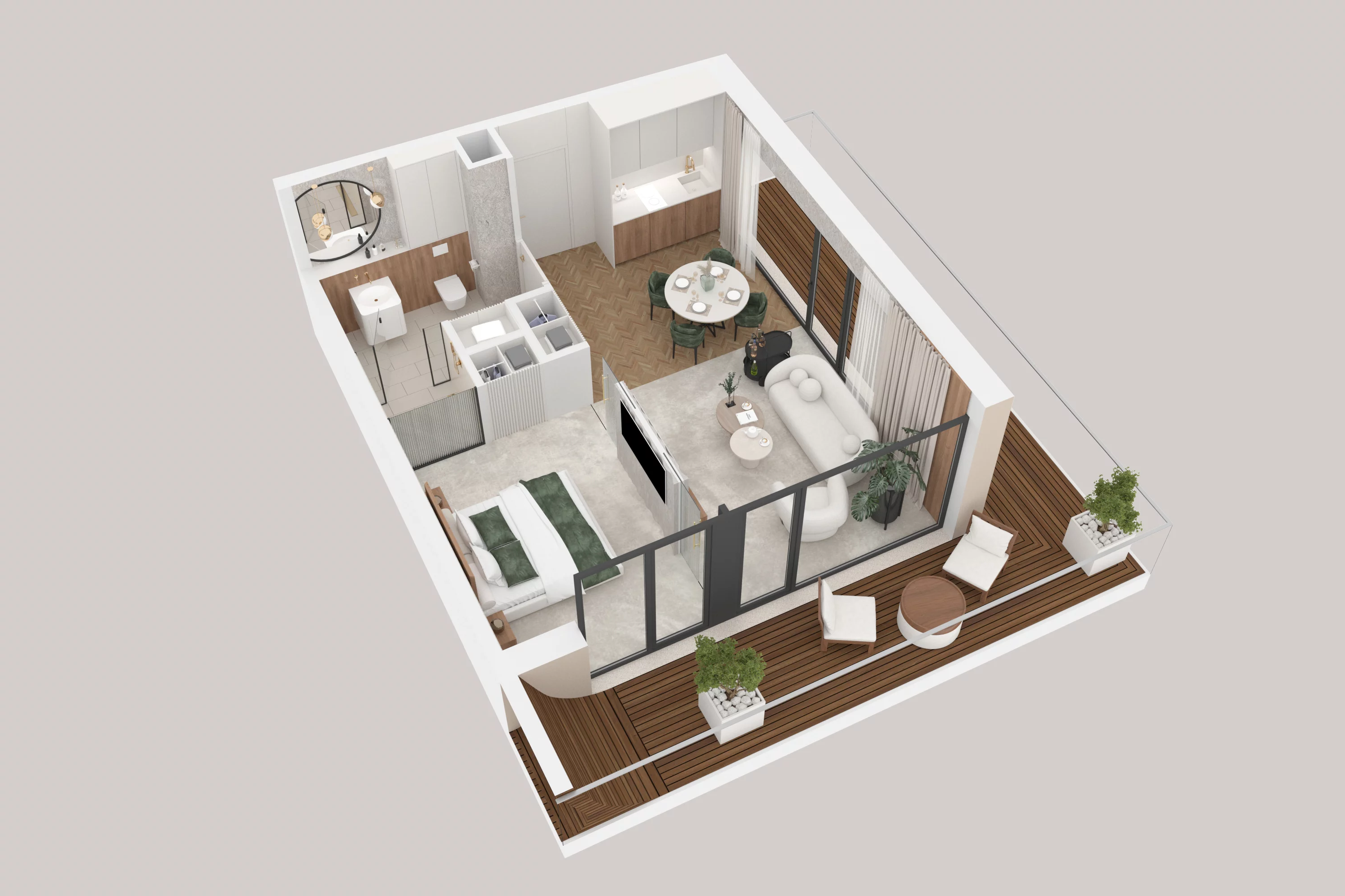 2 pokoje, apartament 41,86 m², piętro 3, oferta nr 326, Aston Vue, Sianożęty, ul. Plażowa 12/Ustronie Morskie