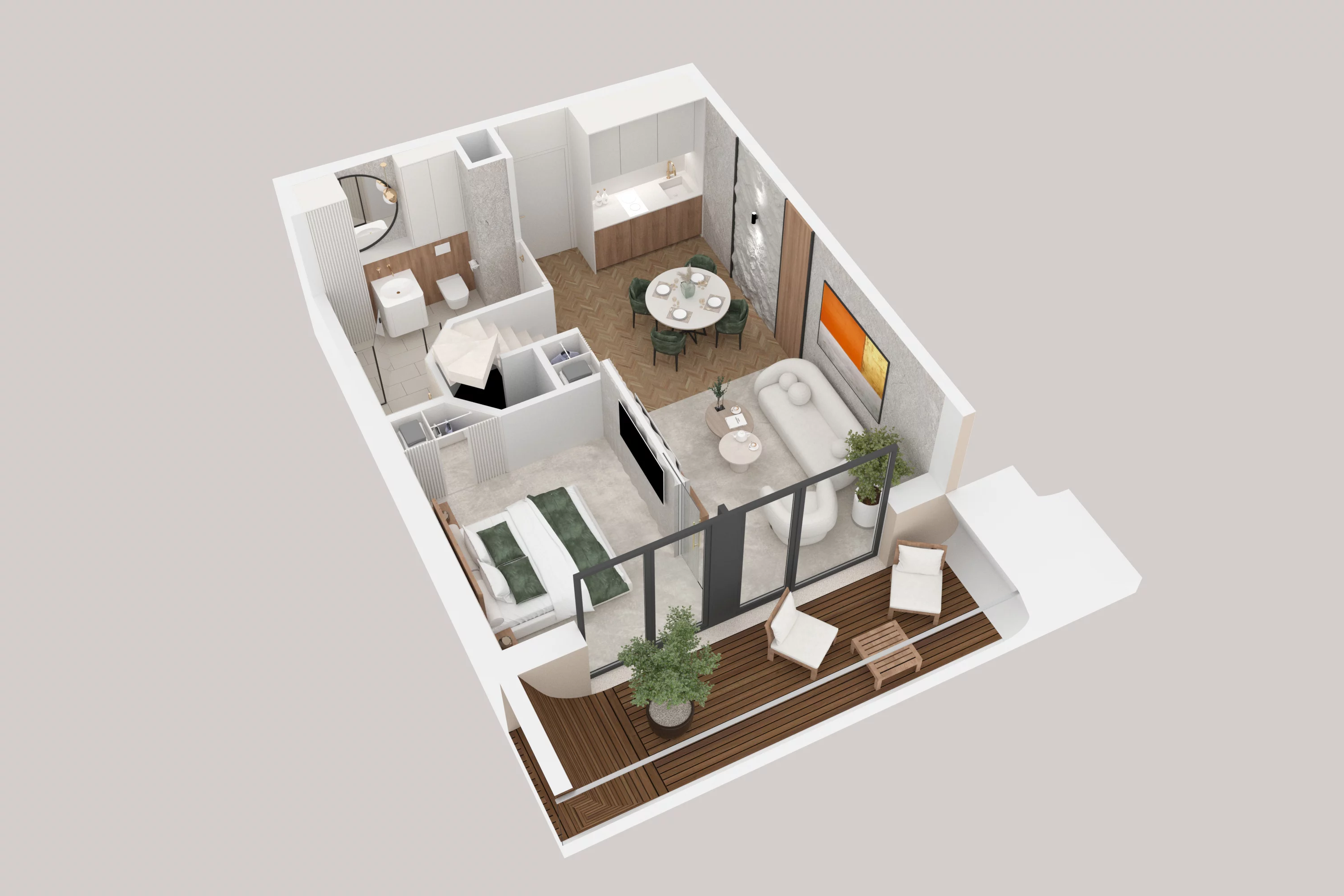 2 pokoje, apartament 62,61 m², piętro 4, oferta nr 412, Aston Vue, Sianożęty, ul. Plażowa 12/Ustronie Morskie