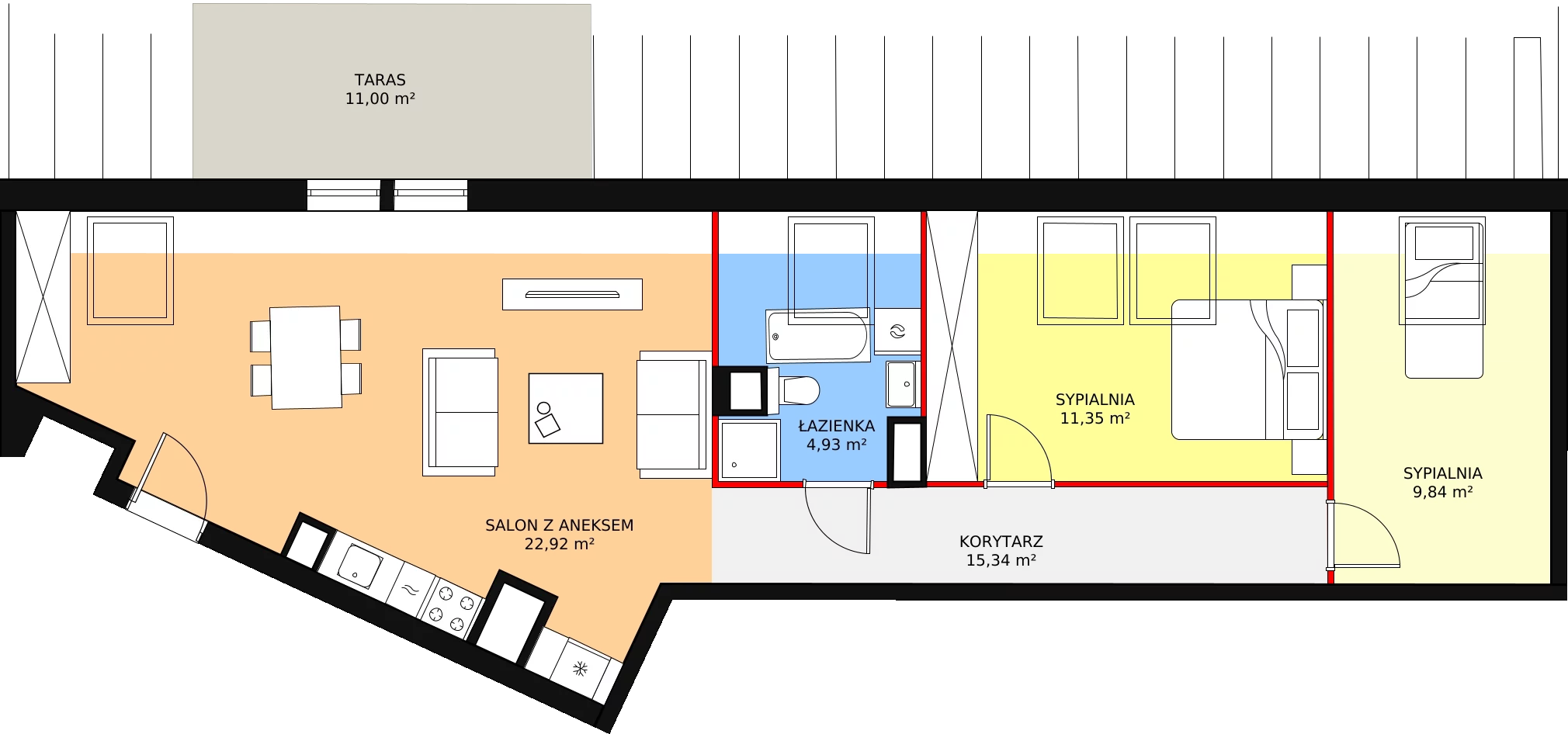 Mieszkanie 72,97 m², piętro 3, oferta nr KL2M38, Arka Nova, Skawina, ul. Graniczna