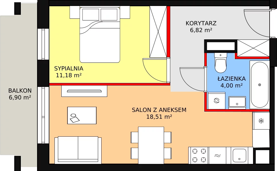 Mieszkanie 40,51 m², parter, oferta nr C/M34, Diamentowe Tarasy, Lublin, Wrotków, ul. Wolińskiego