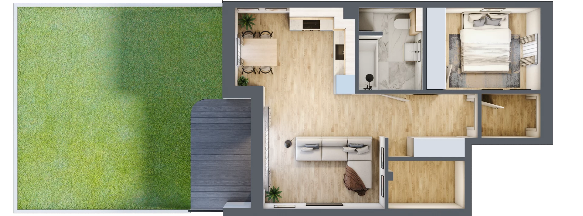 2 pokoje, mieszkanie 49,88 m², parter, oferta nr A.19, Zastawna, Łódź, Górna, ul. Zastawna