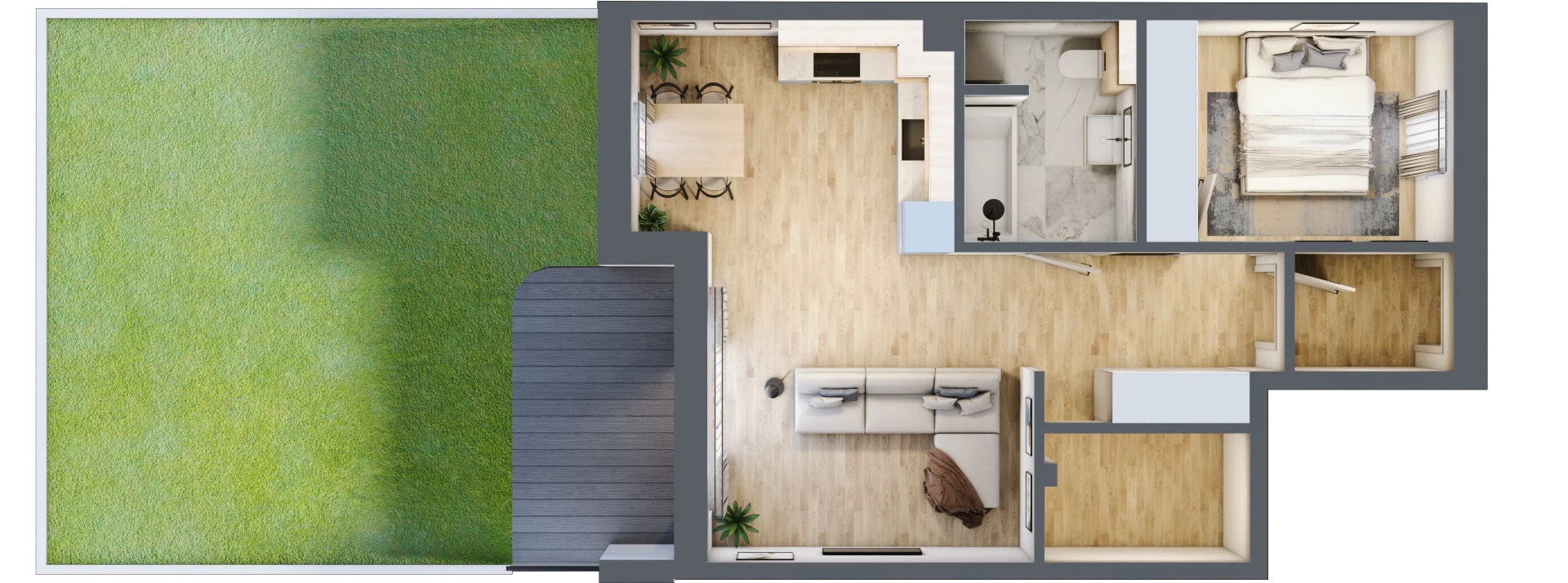 2 pokoje, mieszkanie 49,88 m², parter, oferta nr A.11, Zastawna, Łódź, Górna, ul. Zastawna