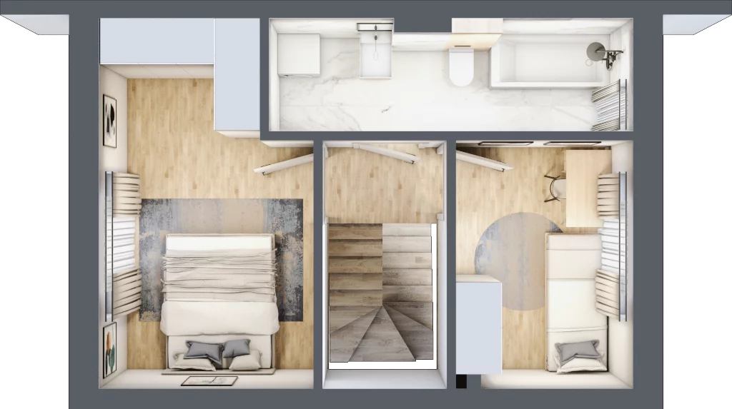 3 pokoje, mieszkanie 59,43 m², parter, oferta nr A.15, Zastawna, Łódź, Górna, ul. Zastawna