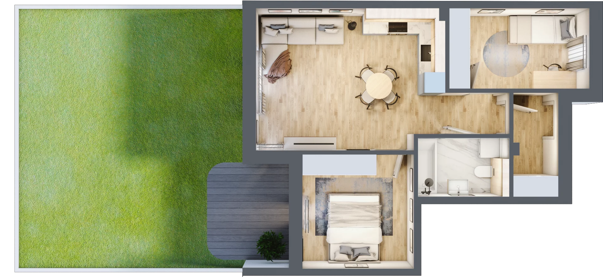 3 pokoje, mieszkanie 53,03 m², parter, oferta nr A.17, Zastawna, Łódź, Górna, ul. Zastawna