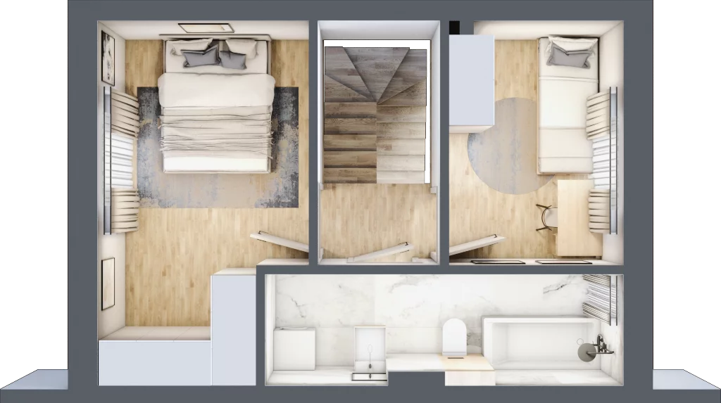 3 pokoje, mieszkanie 59,43 m², parter, oferta nr A.16, Zastawna, Łódź, Górna, ul. Zastawna