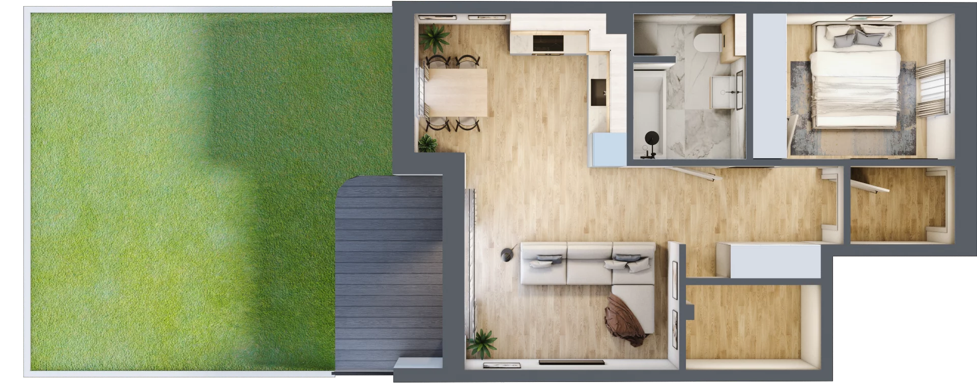 2 pokoje, mieszkanie 49,88 m², parter, oferta nr A.3, Zastawna, Łódź, Górna, ul. Zastawna