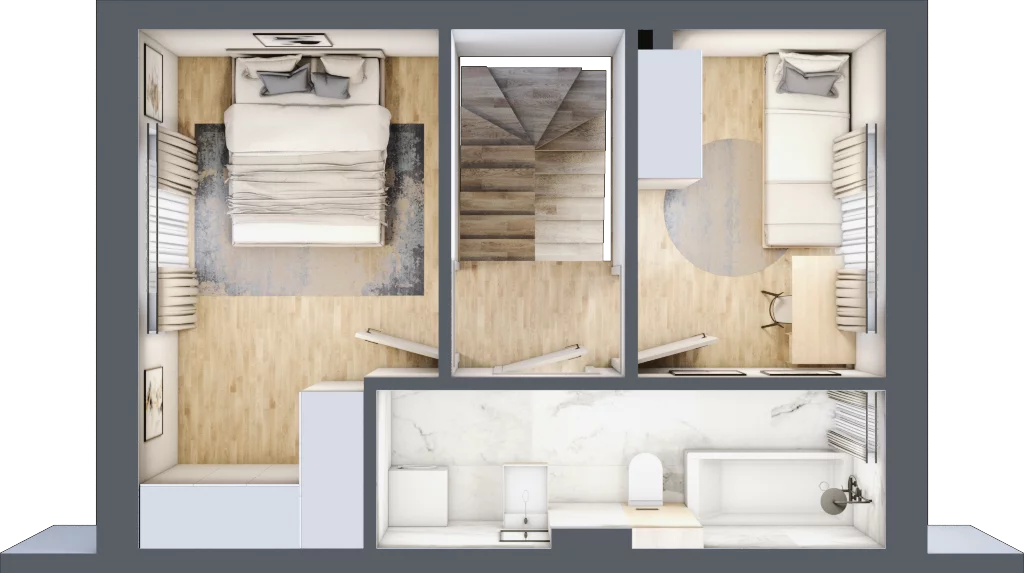 3 pokoje, mieszkanie 59,43 m², parter, oferta nr A.10, Zastawna, Łódź, Górna, ul. Zastawna
