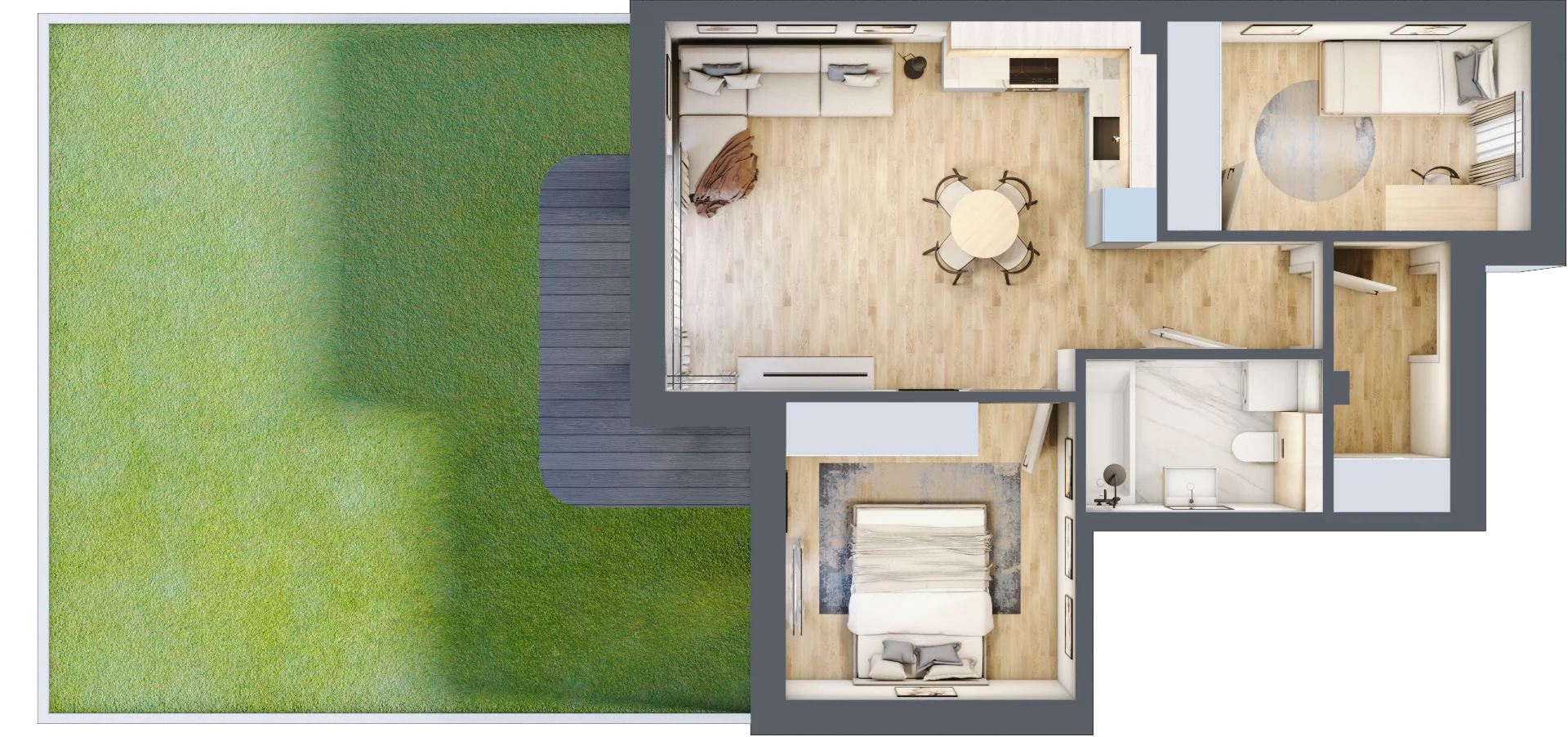 3 pokoje, mieszkanie 53,03 m², parter, oferta nr A.23, Zastawna, Łódź, Górna, ul. Zastawna