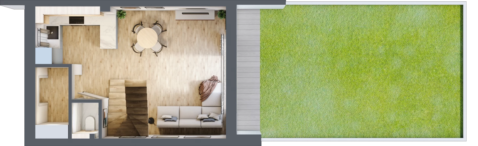 3 pokoje, mieszkanie 59,43 m², parter, oferta nr B.15, Zastawna, Łódź, Górna, ul. Zastawna