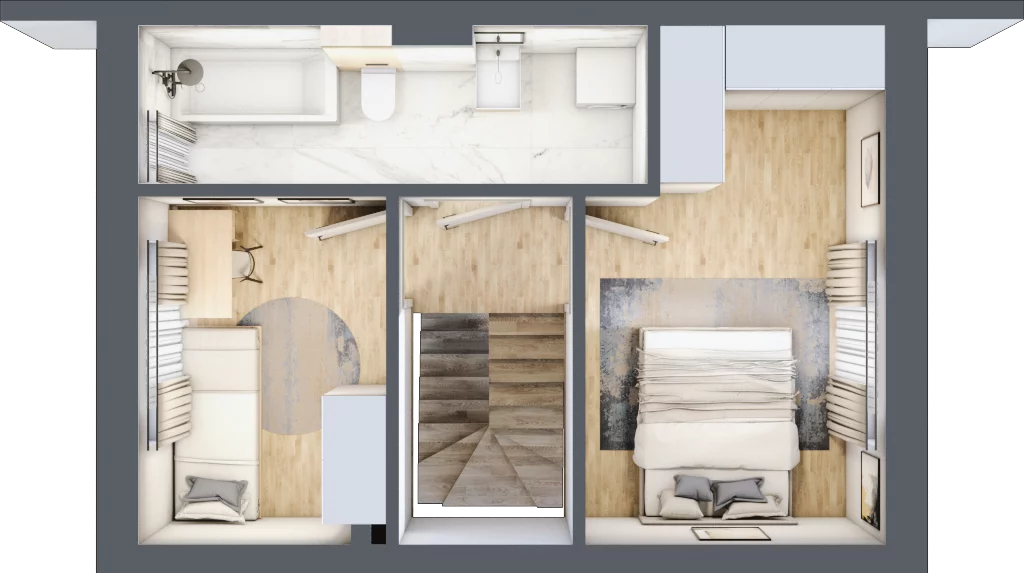 3 pokoje, mieszkanie 59,43 m², parter, oferta nr B.15, Zastawna, Łódź, Górna, ul. Zastawna