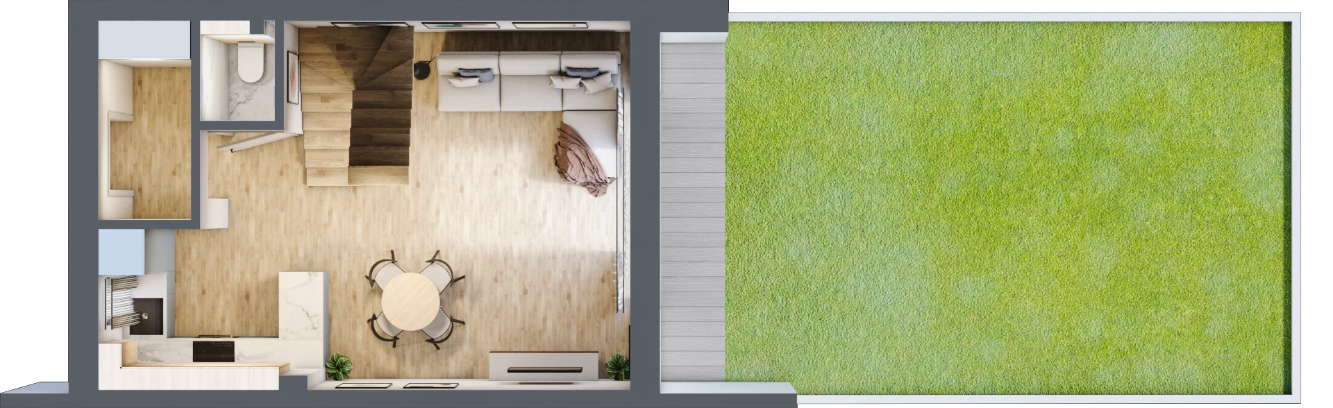 3 pokoje, mieszkanie 59,43 m², parter, oferta nr B.16, Zastawna, Łódź, Górna, ul. Zastawna