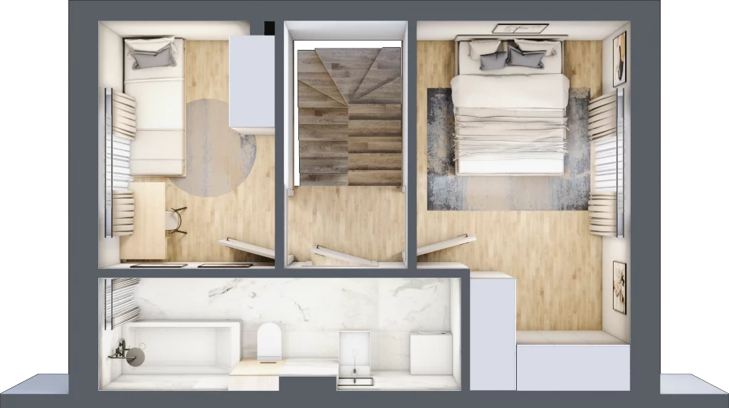 3 pokoje, mieszkanie 59,43 m², parter, oferta nr B.8, Zastawna, Łódź, Górna, ul. Zastawna
