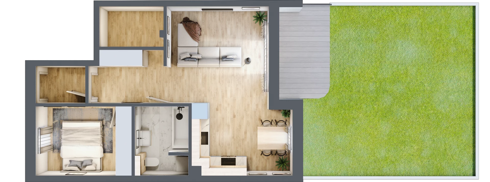 2 pokoje, mieszkanie 49,88 m², parter, oferta nr B.5, Zastawna, Łódź, Górna, ul. Zastawna