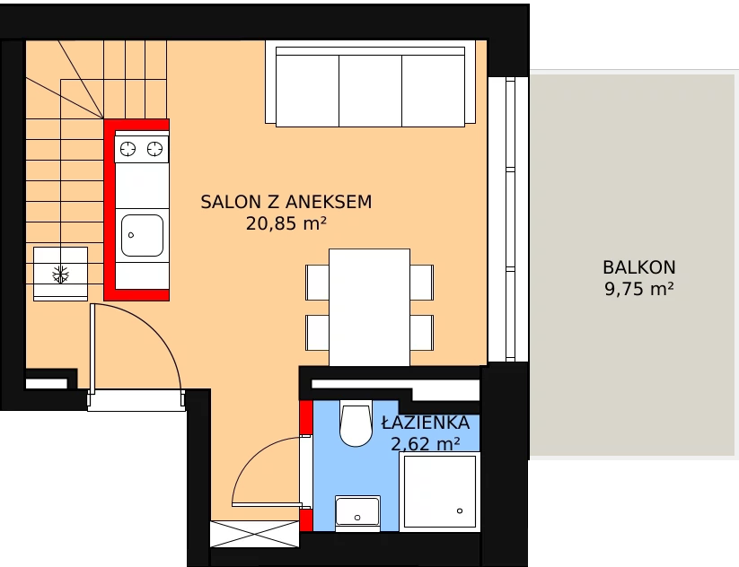 Apartament 35,67 m², piętro 2, oferta nr A9, Moja Jastarnia, Jastarnia, ul. Szyprów 11