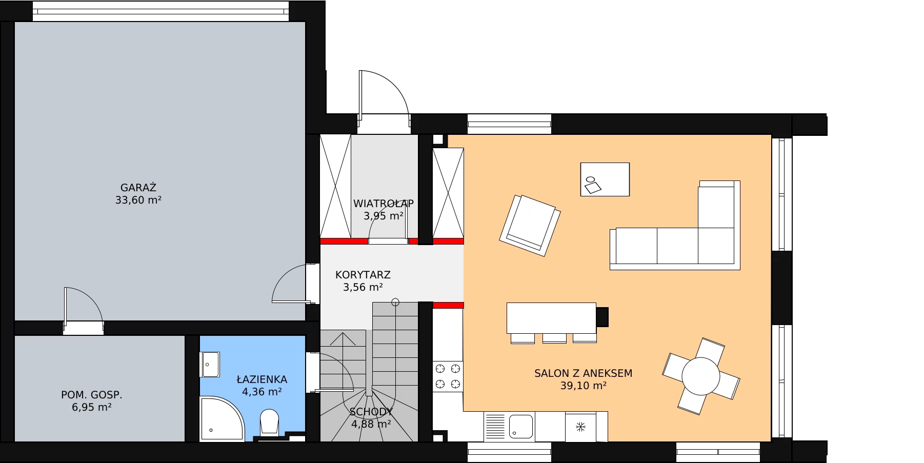 Dom i rezydencja 164,02 m², oferta nr 19A, Osiedle Woodland Houses, Ciemne, ul. Długa/Puszysta