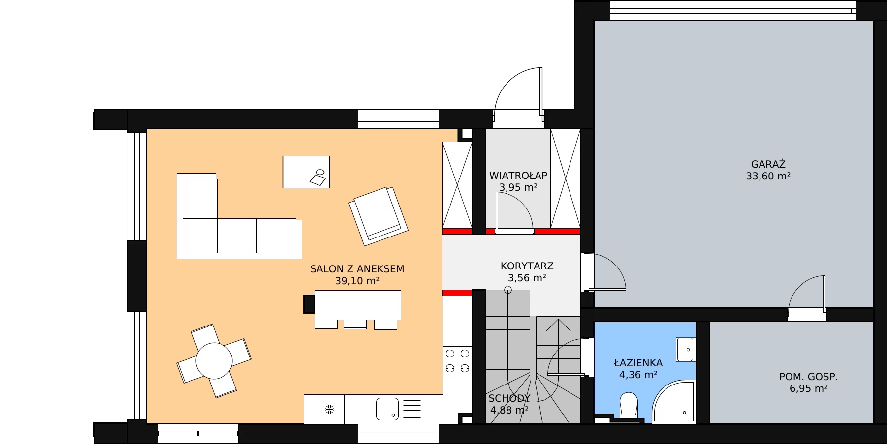 Dom i rezydencja 164,02 m², oferta nr 25B, Osiedle Woodland Houses, Ciemne, ul. Długa/Puszysta