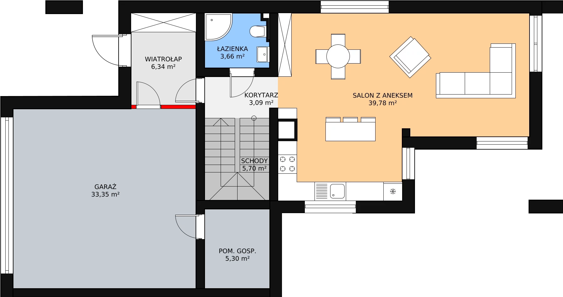 Dom i rezydencja 160,49 m², oferta nr 27A, Osiedle Woodland Houses, Ciemne, ul. Długa/Puszysta