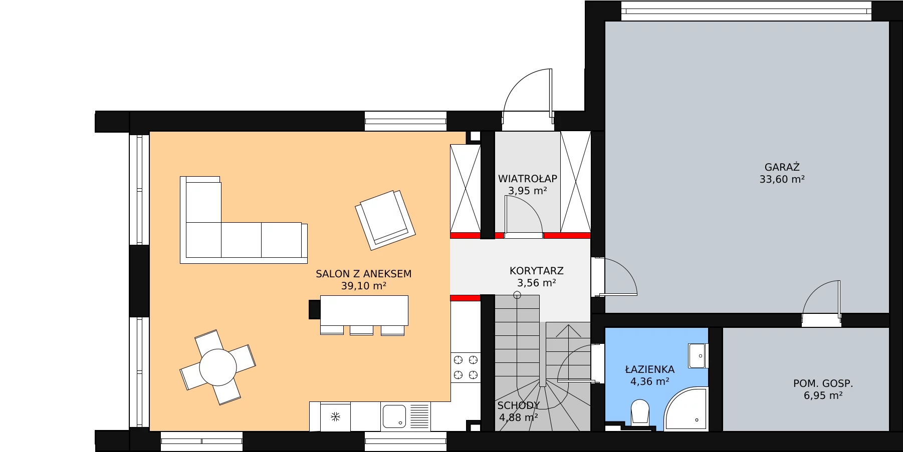 Dom i rezydencja 163,69 m², oferta nr 27B, Osiedle Woodland Houses, Ciemne, ul. Długa/Puszysta