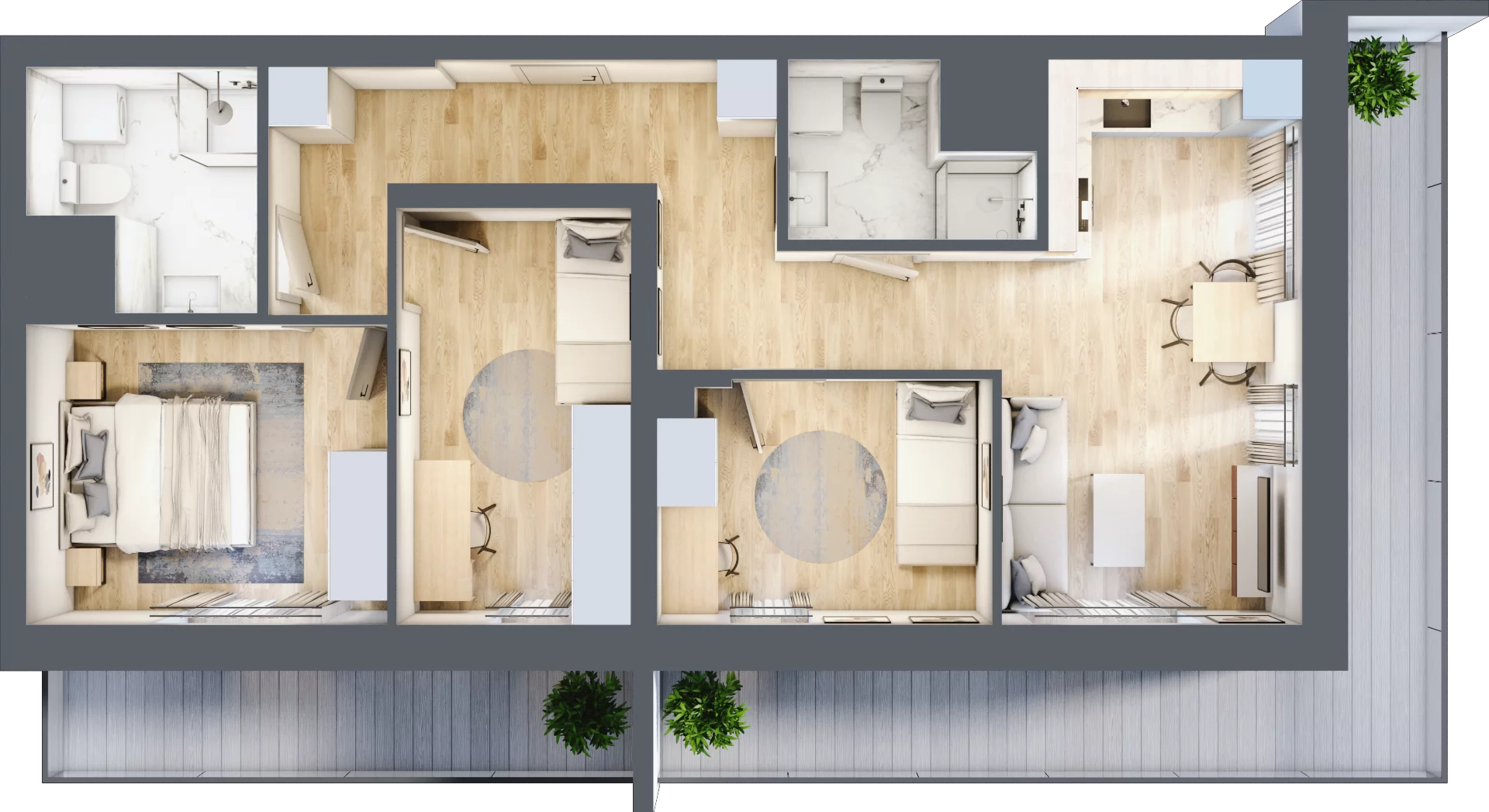 4 pokoje, mieszkanie 68,15 m², piętro 11, oferta nr 63/B7, Dzielnica Parkowa, Rzeszów, Słocina, ul. Ignacego Paderewskiego 47
