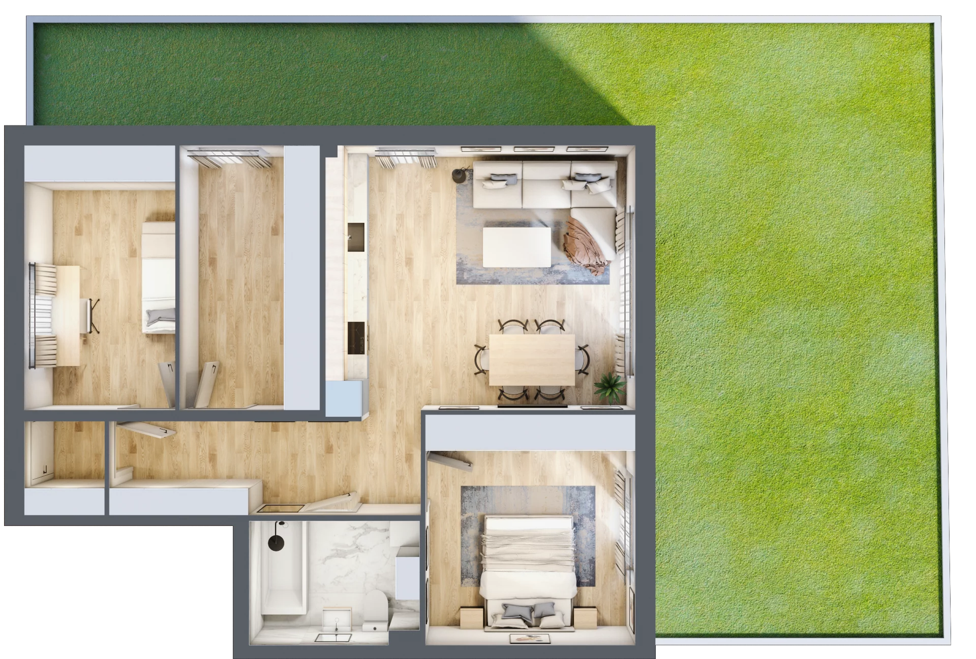 3 pokoje, apartament 73,82 m², parter, oferta nr A5, Apartamenty Zalesie, Zalesie, Zalesie 54