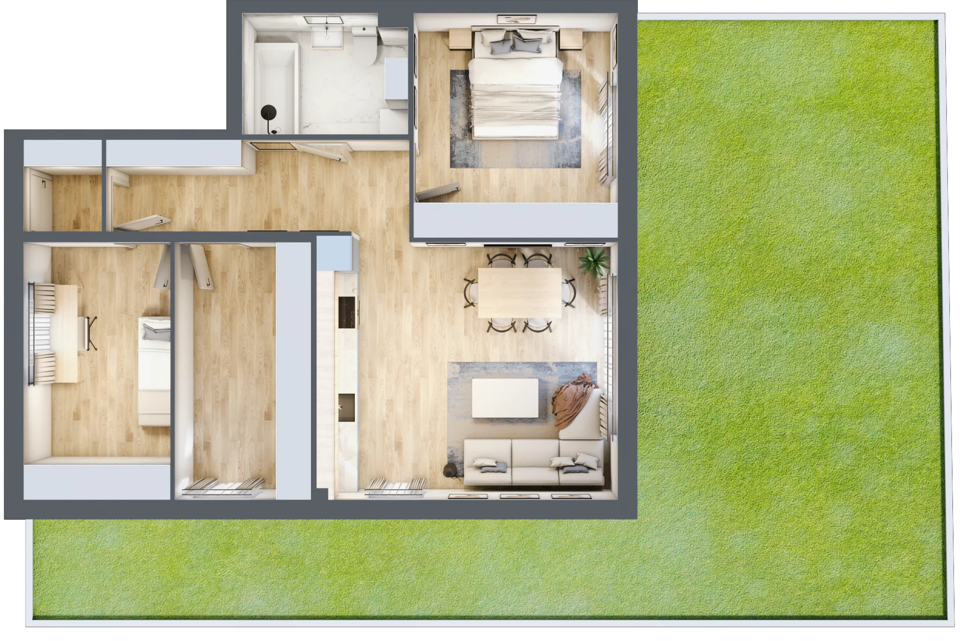 3 pokoje, apartament 73,61 m², parter, oferta nr A8, Apartamenty Zalesie, Zalesie, Zalesie 54