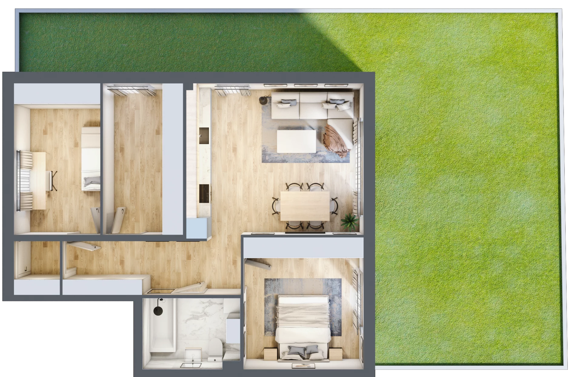 3 pokoje, apartament 73,61 m², parter, oferta nr A9, Apartamenty Zalesie, Zalesie, Zalesie 54