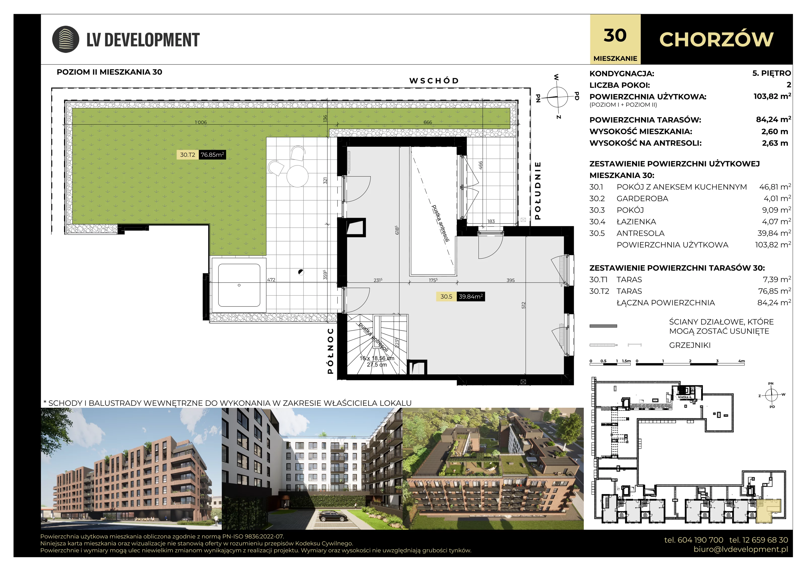 2 pokoje, apartament 103,82 m², piętro 5, oferta nr M.30, Tarasy Śląskie, Chorzów, Chorzów II, 3 Maja