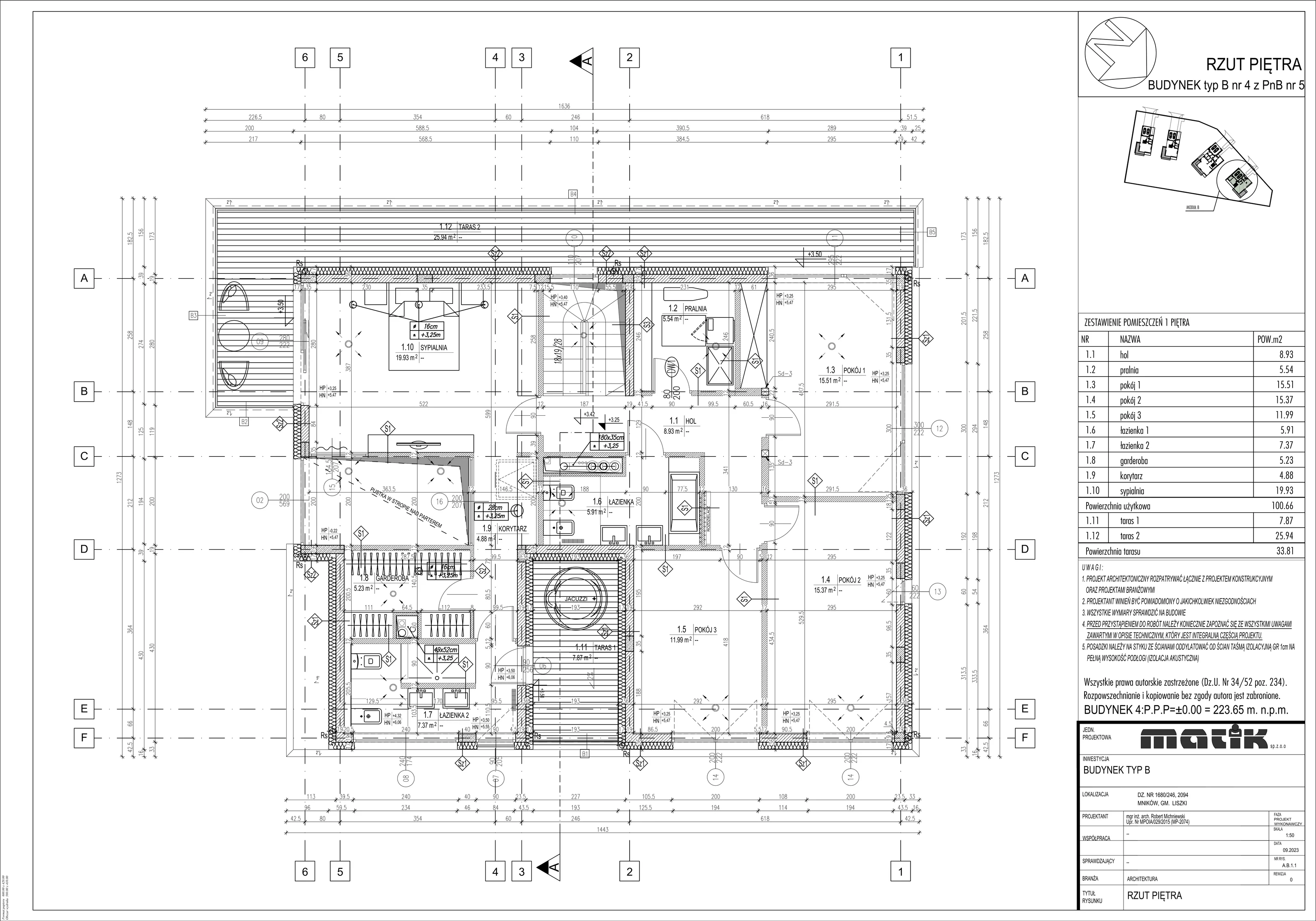 Dom i rezydencja 202,13 m², oferta nr Typ B, Mników Zielona Dolina, Mników