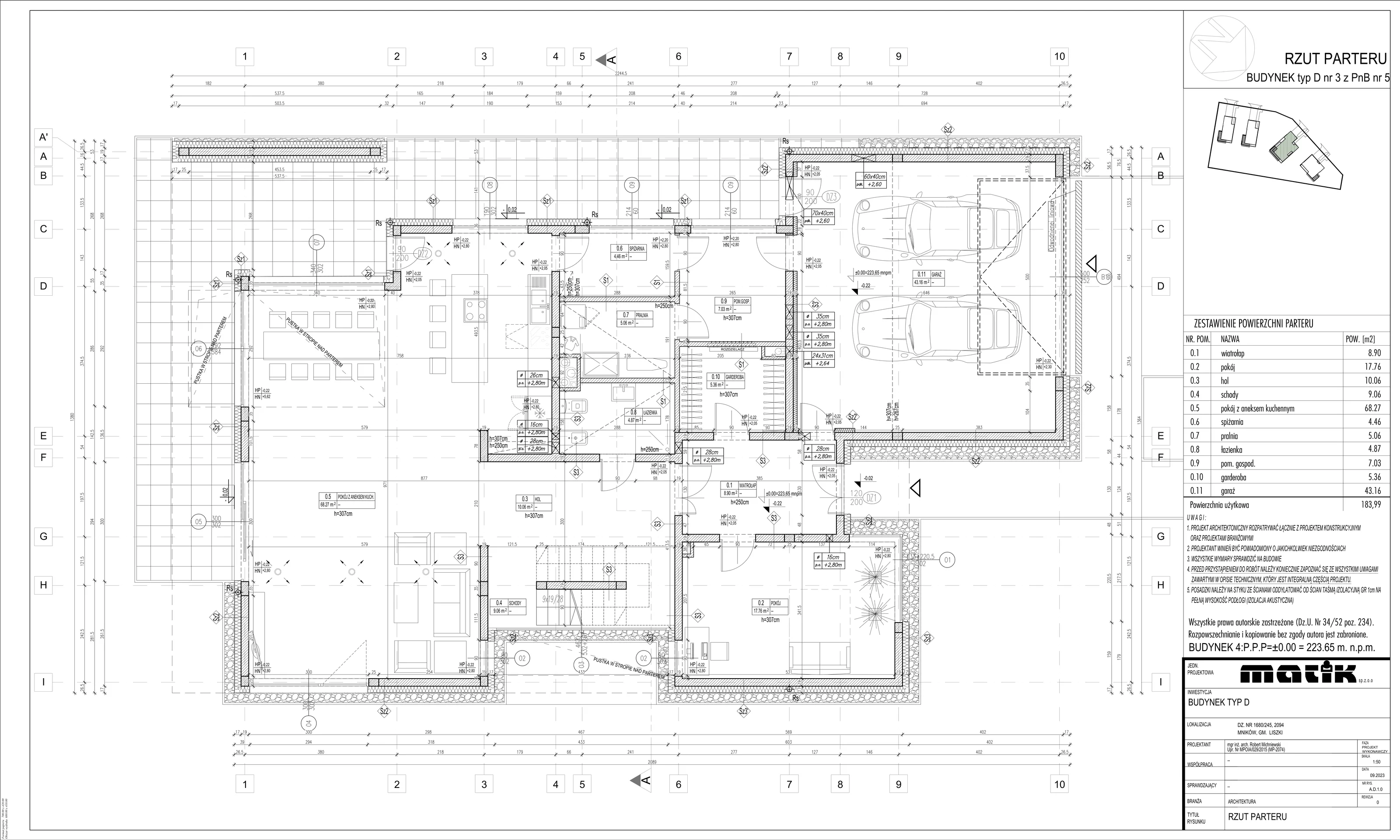 Dom i rezydencja 278,54 m², oferta nr Typ D, Mników Zielona Dolina, Mników