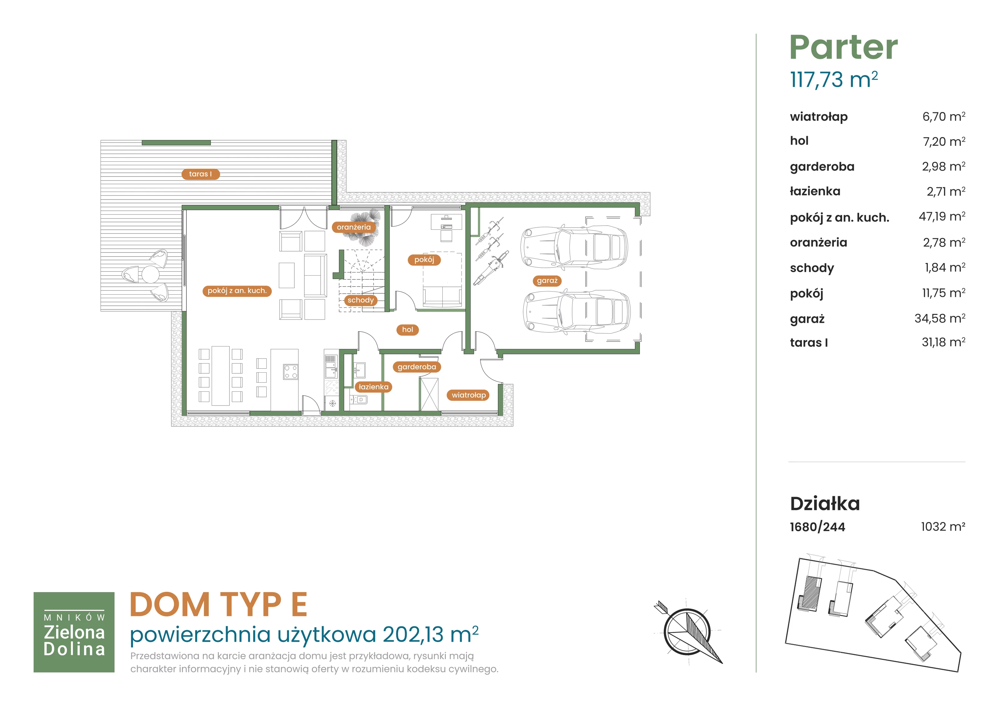 Dom 202,13 m², oferta nr 1680/244, Mników Zielona Dolina, Mników