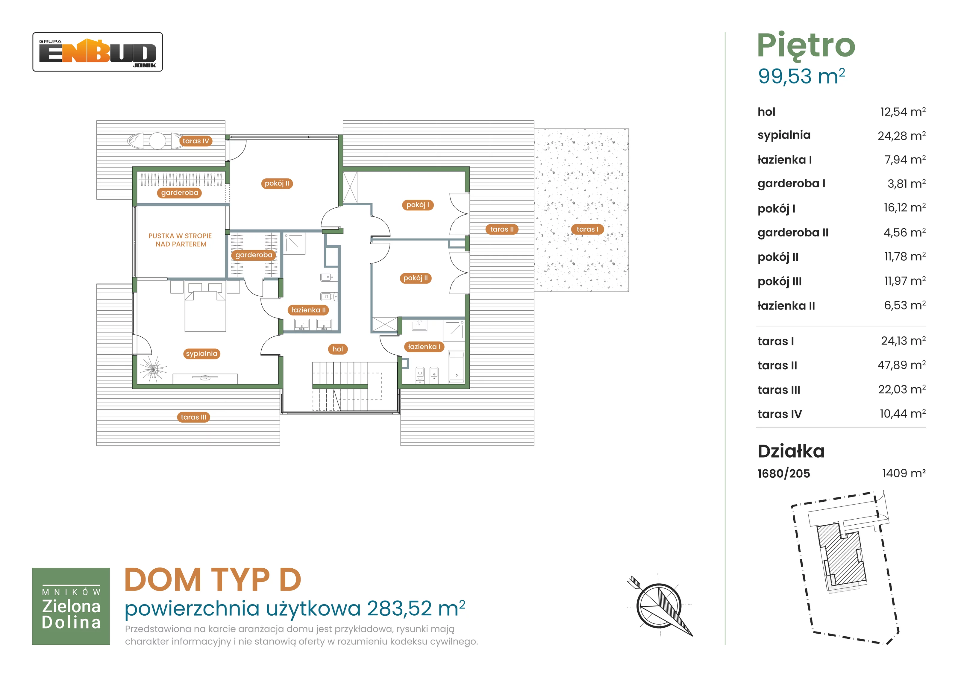Dom 283,52 m², oferta nr 1680/205, Mników Zielona Dolina - Etap IV, Mników