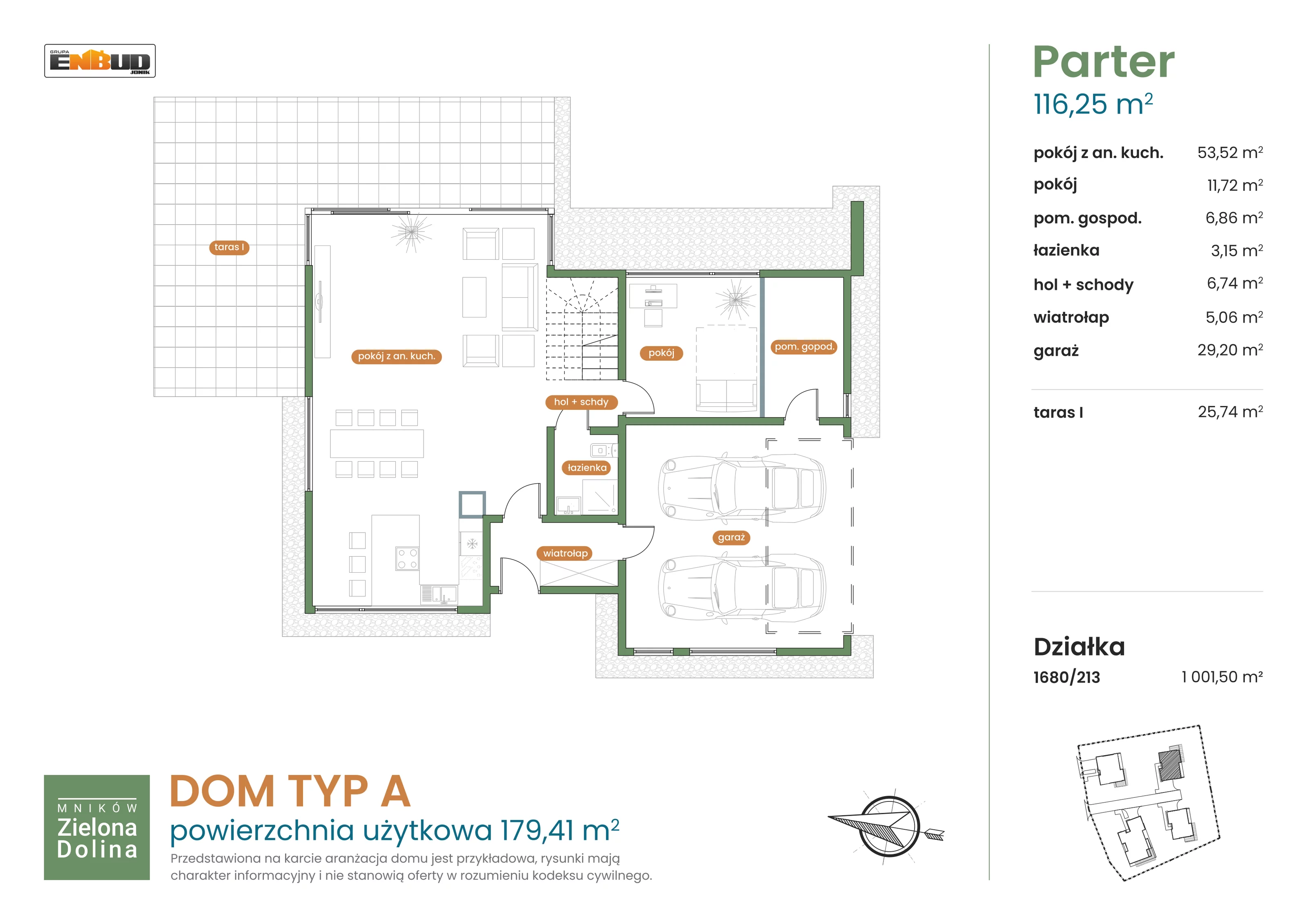 Dom 179,41 m², oferta nr 1680/213, Mników Zielona Dolina - Etap IV, Mników
