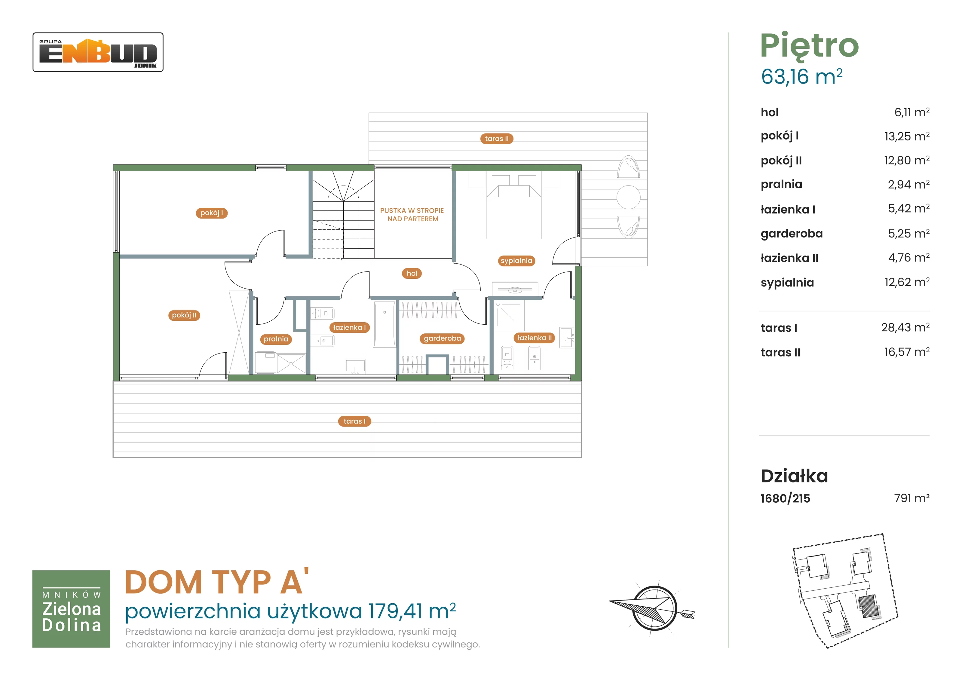 Dom 179,41 m², oferta nr 1680/215, Mników Zielona Dolina - Etap IV, Mników