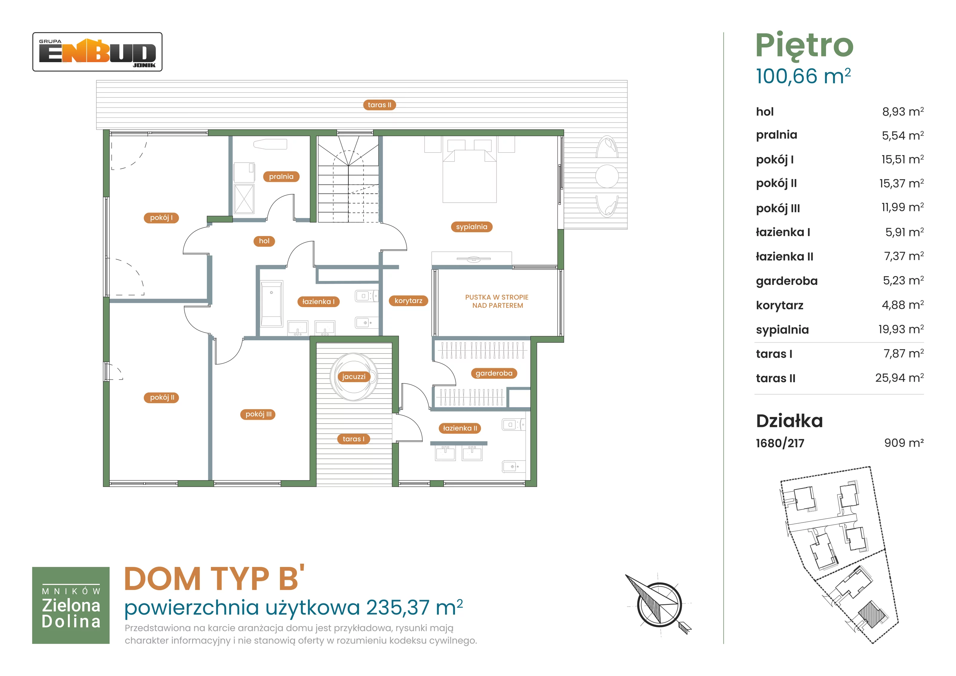 Dom 235,37 m², oferta nr 1680/217, Mników Zielona Dolina - Etap IV, Mników
